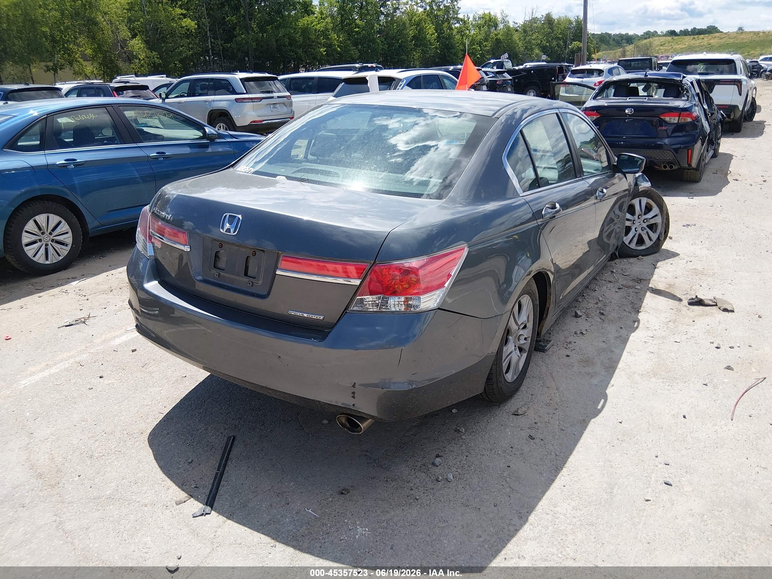 2012 Honda Accord 2.4 Se Gray vin: 1HGCP2F67CA014316
