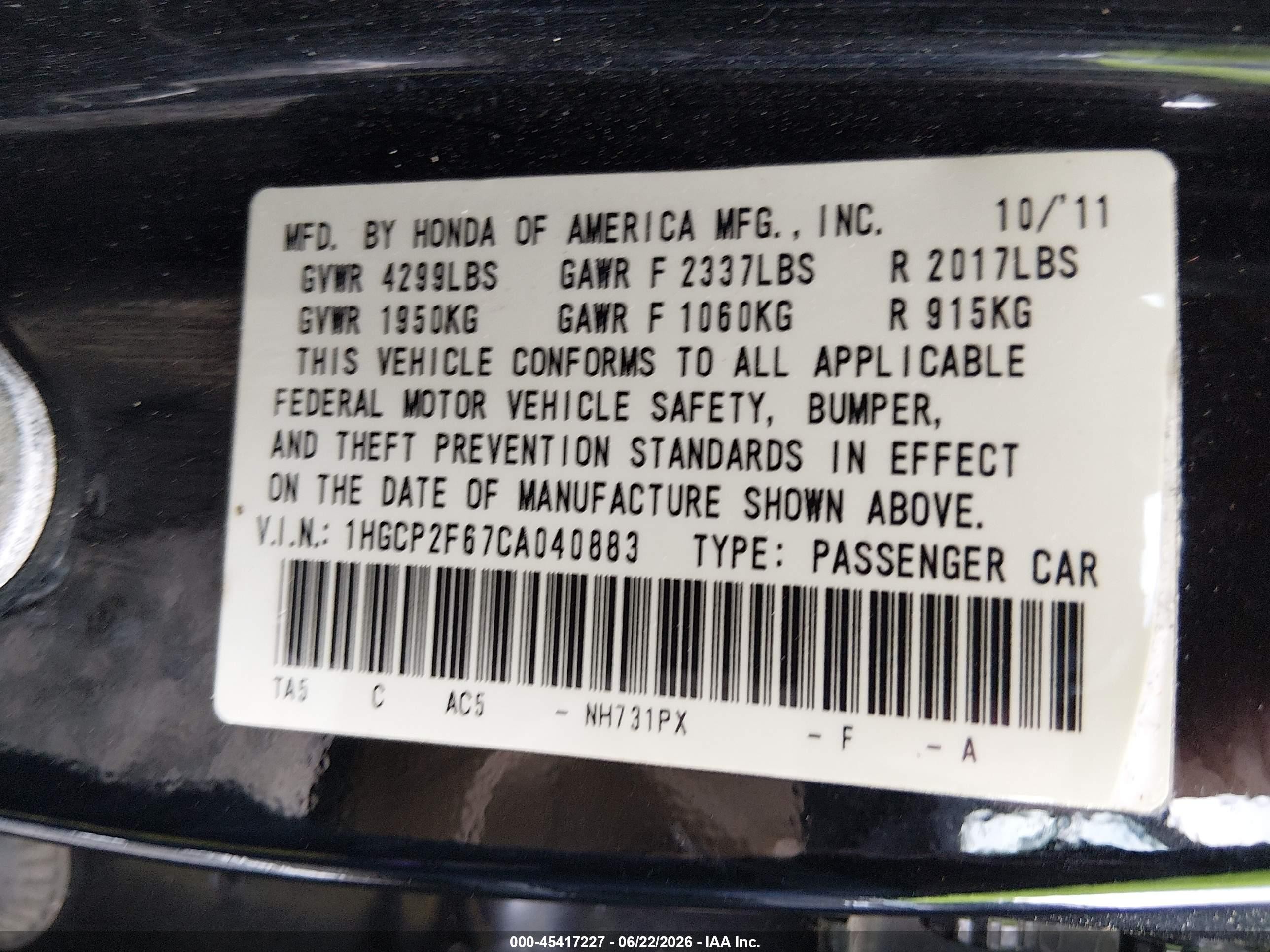 2012 Honda Accord 2.4 Se Black vin: 1HGCP2F67CA040883