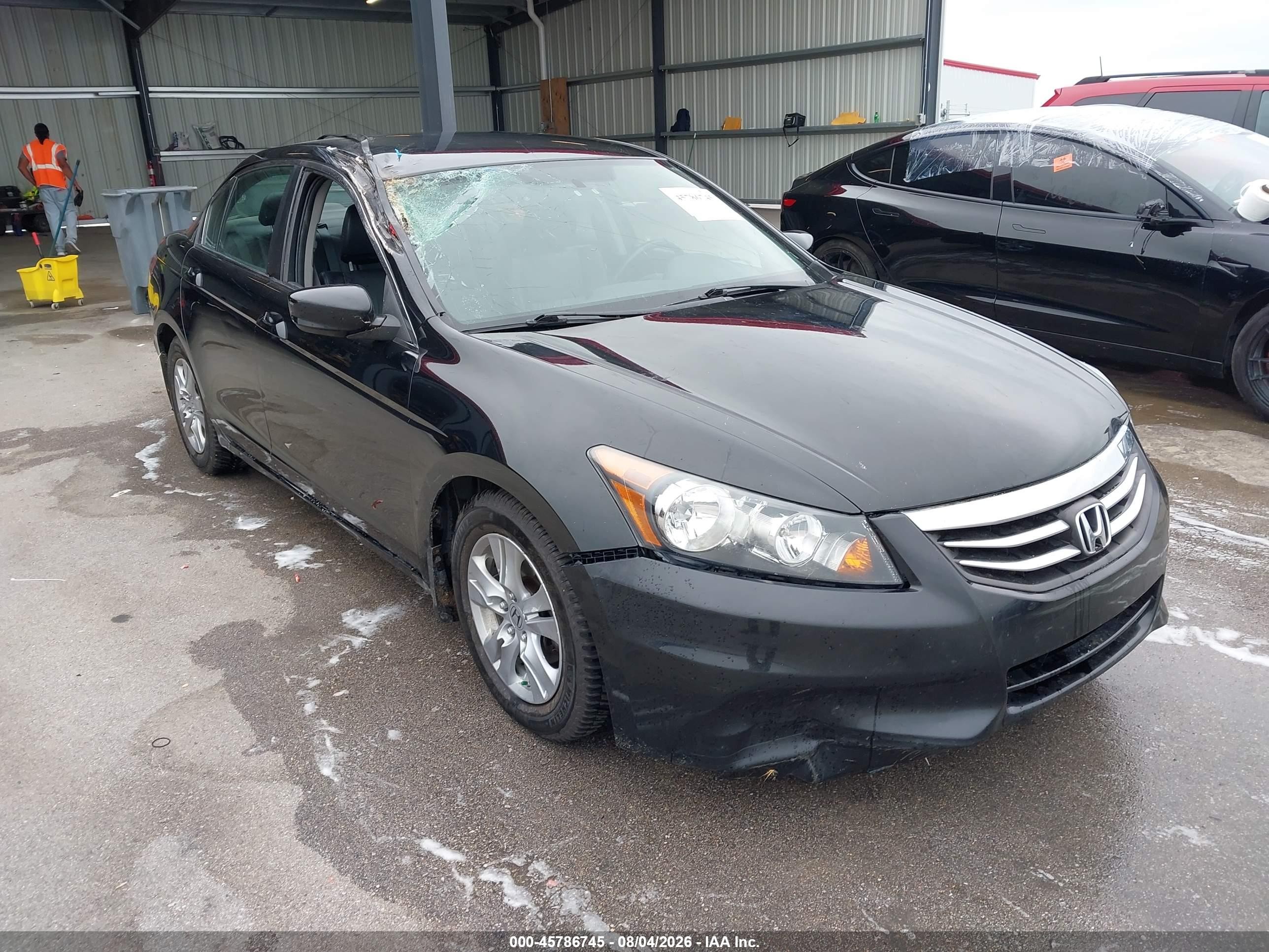 2012 Honda Accord 2.4 Se Black vin: 1HGCP2F67CA087170