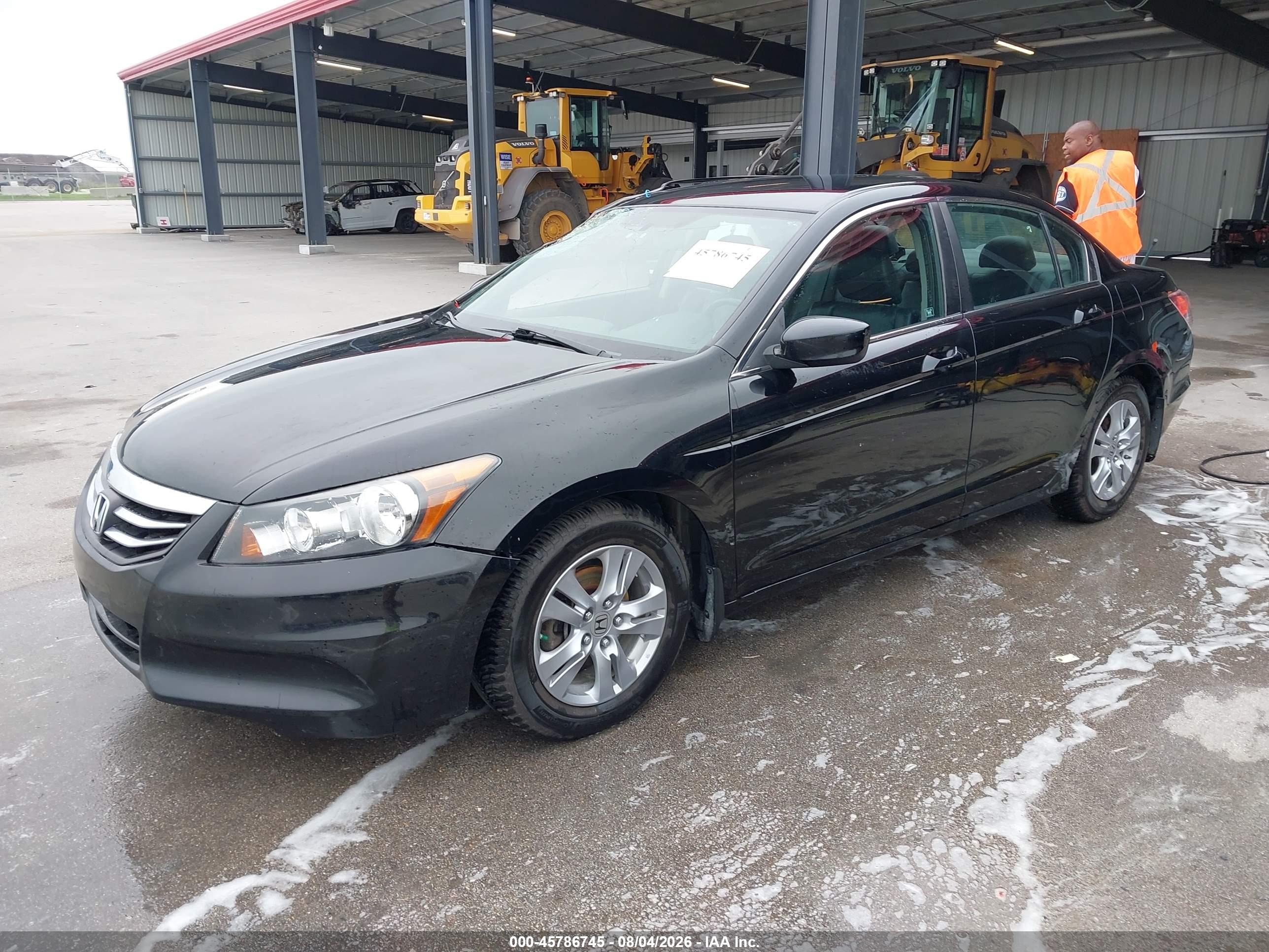 2012 Honda Accord 2.4 Se Black vin: 1HGCP2F67CA087170