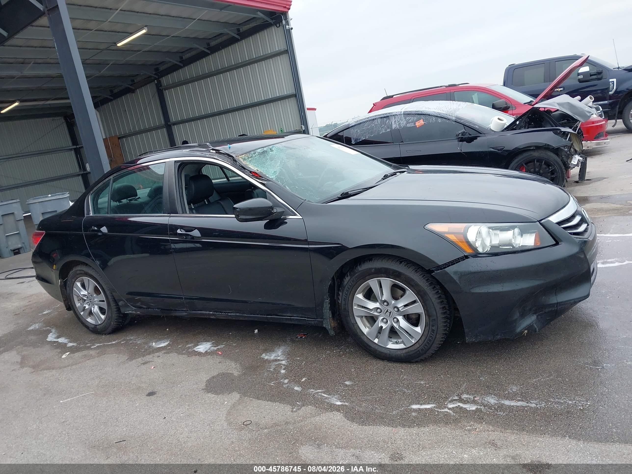 2012 Honda Accord 2.4 Se Black vin: 1HGCP2F67CA087170