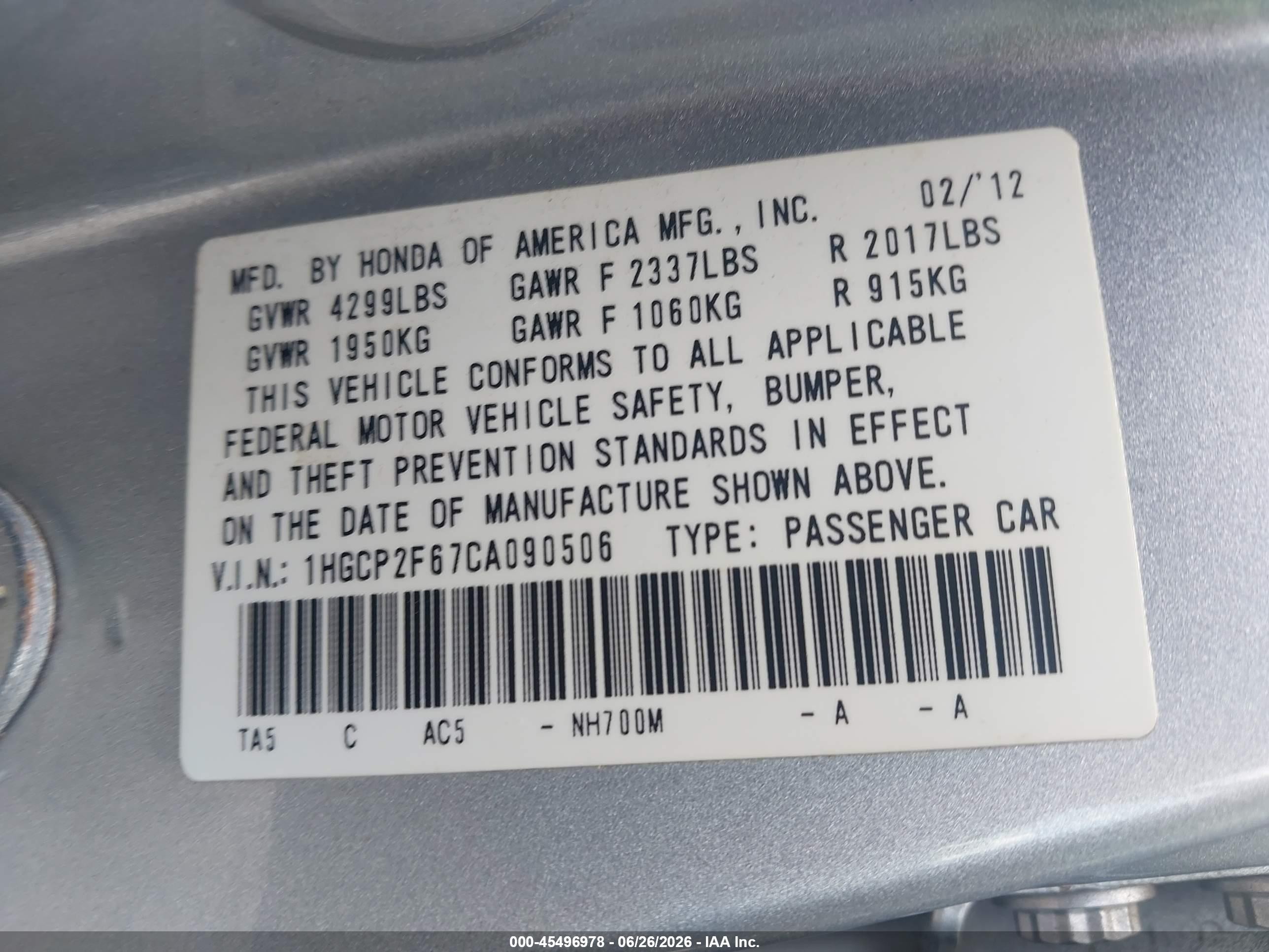 2012 Honda Accord 2.4 Se Silver vin: 1HGCP2F67CA090506