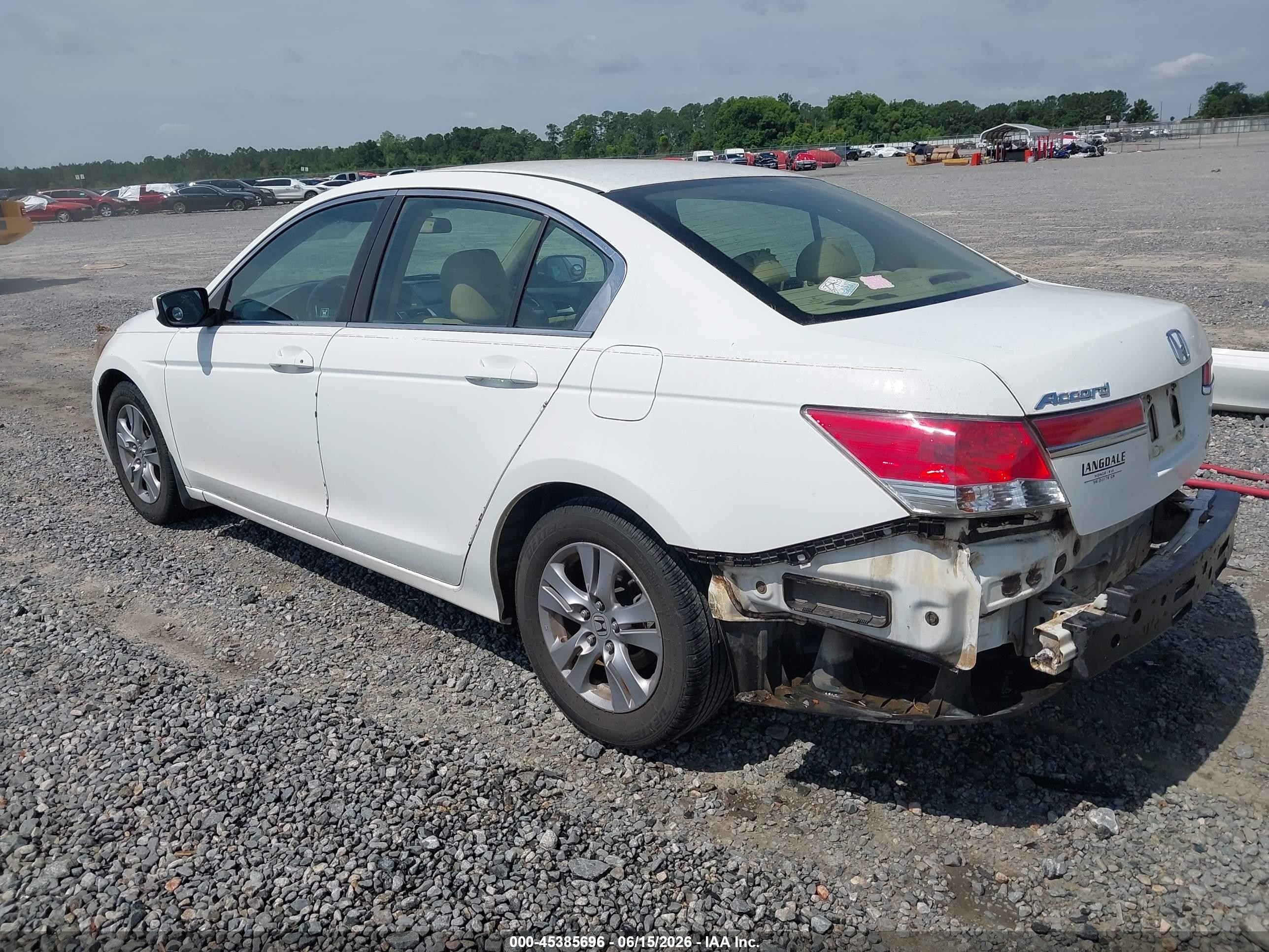 2012 Honda Accord 2.4 Se White vin: 1HGCP2F67CA103934