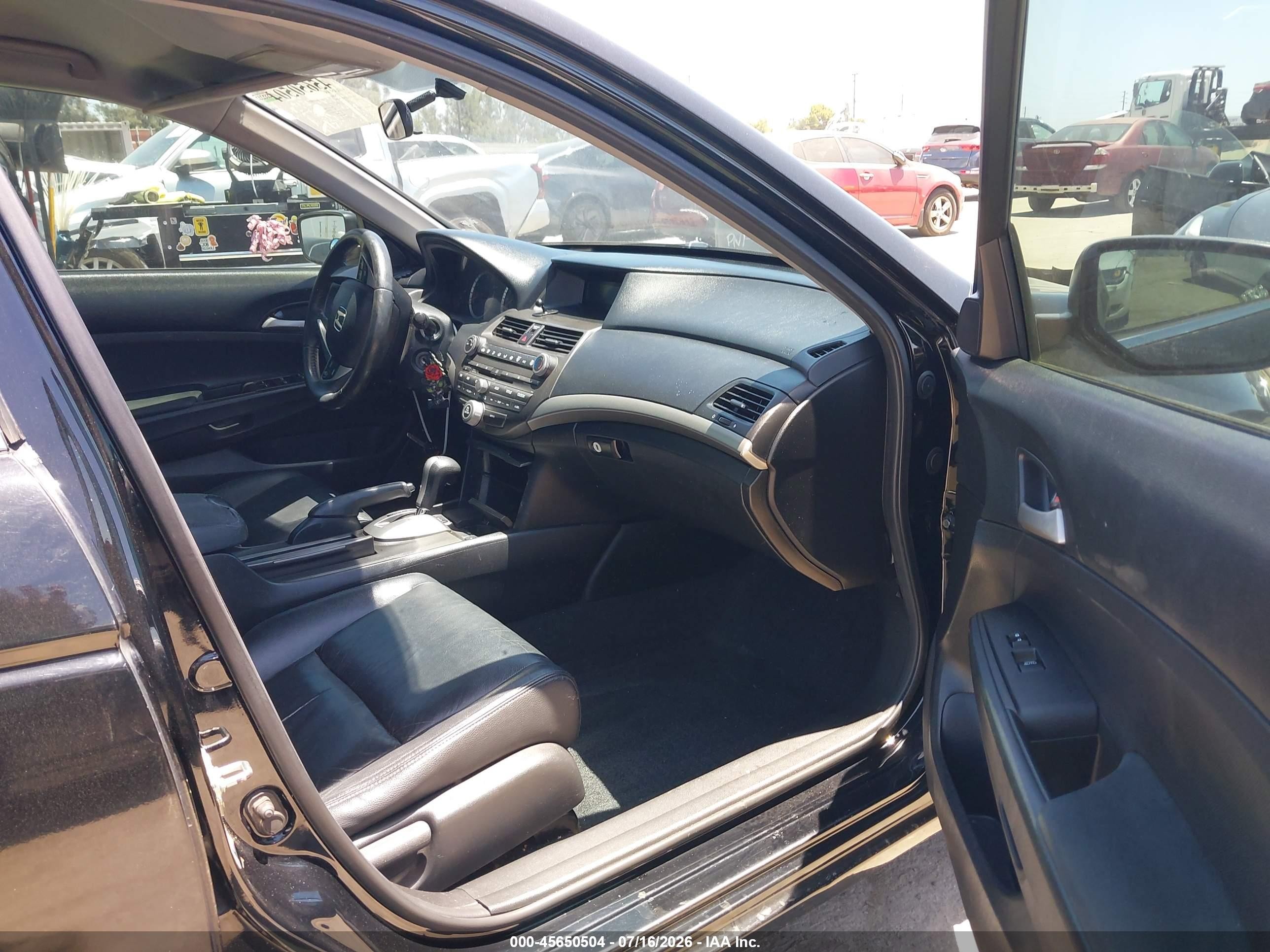 2012 Honda Accord 2.4 Se Black vin: 1HGCP2F67CA163292