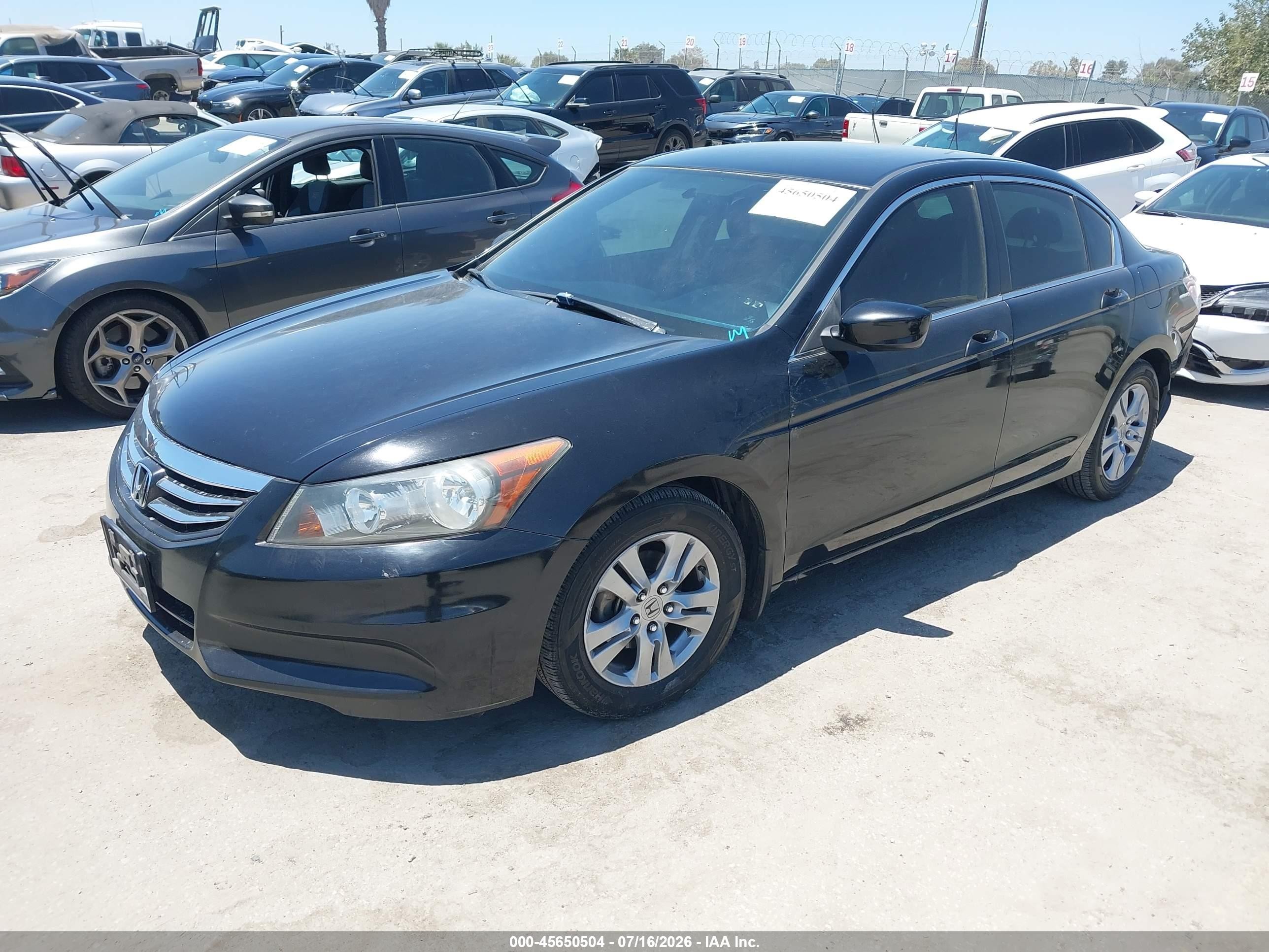 2012 Honda Accord 2.4 Se Black vin: 1HGCP2F67CA163292