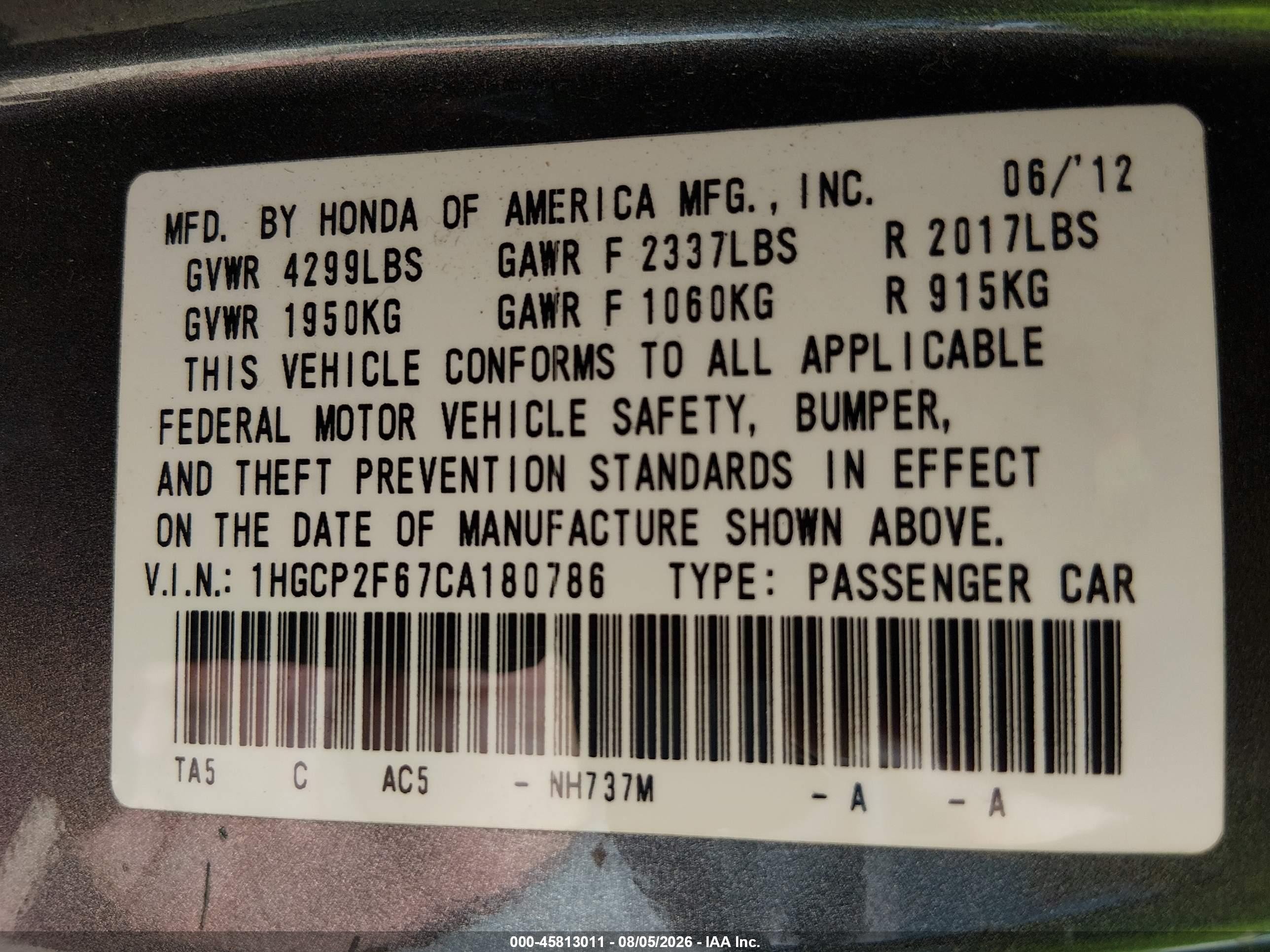 2012 Honda Accord 2.4 Se Black vin: 1HGCP2F67CA180786