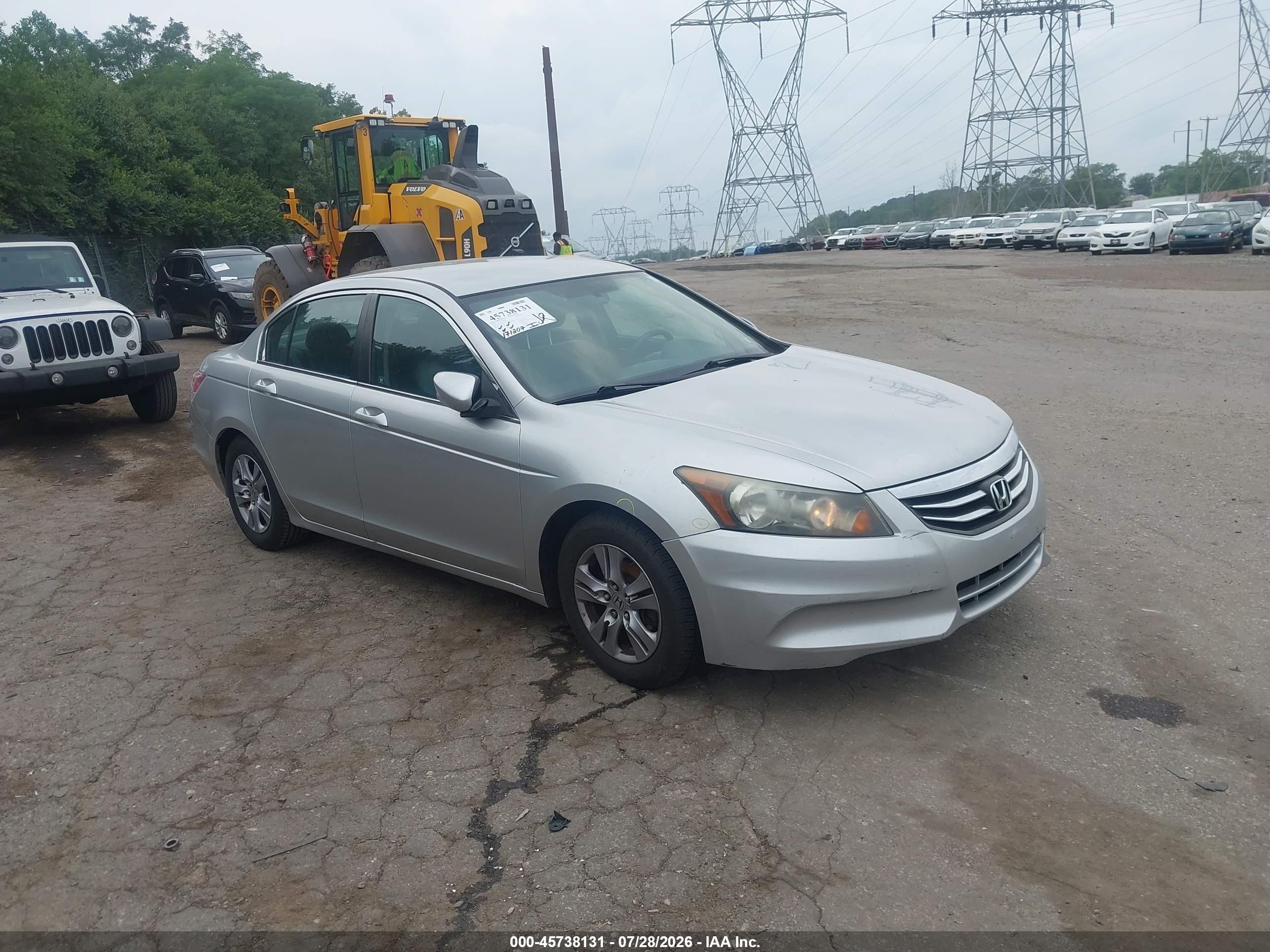 2012 Honda Accord 2.4 Se Silver vin: 1HGCP2F67CA185812