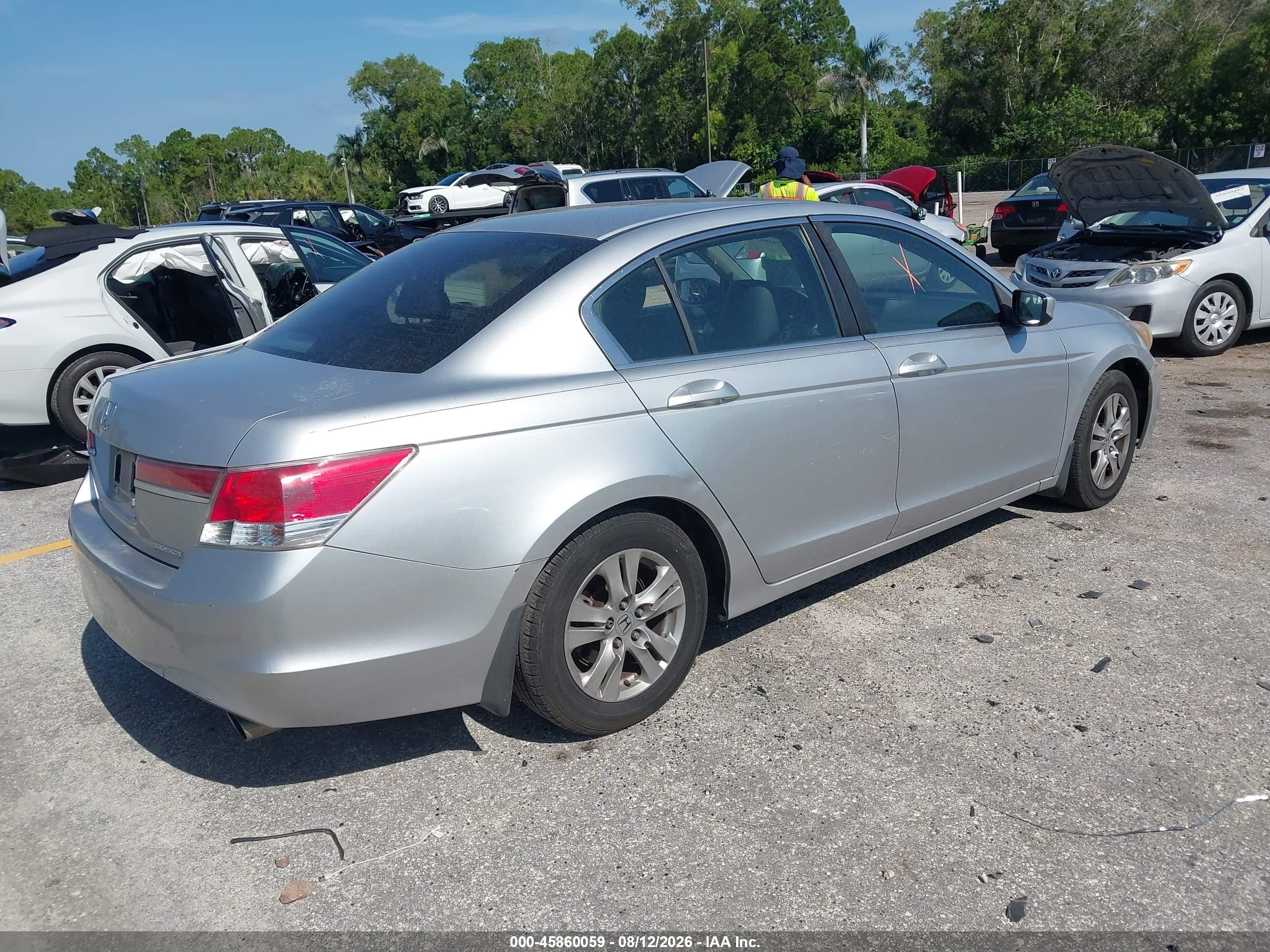 2011 Honda Accord 2.4 Se Silver vin: 1HGCP2F68BA056007