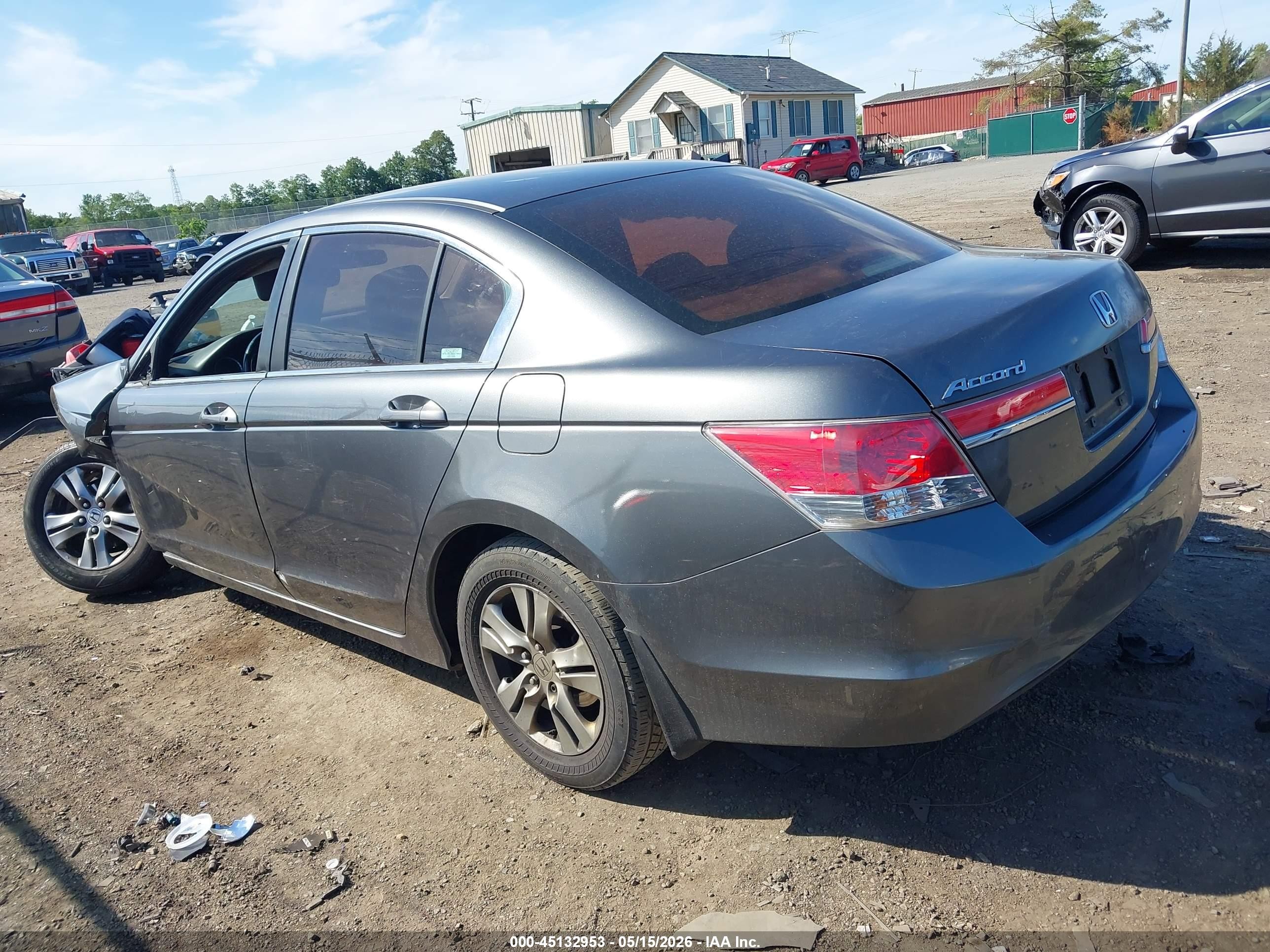 2011 Honda Accord 2.4 Se Серый vin: 1HGCP2F68BA067265