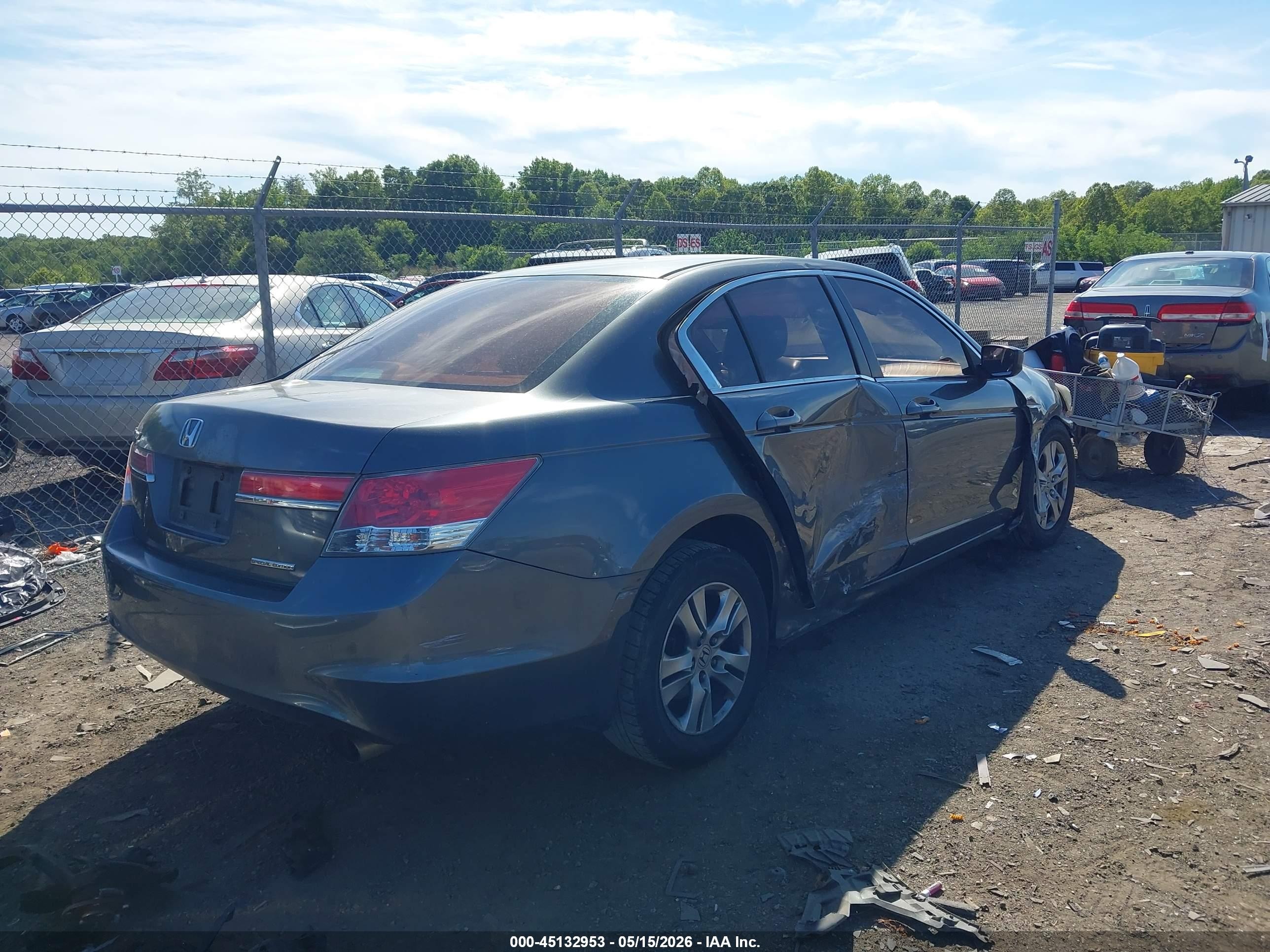 2011 Honda Accord 2.4 Se Серый vin: 1HGCP2F68BA067265