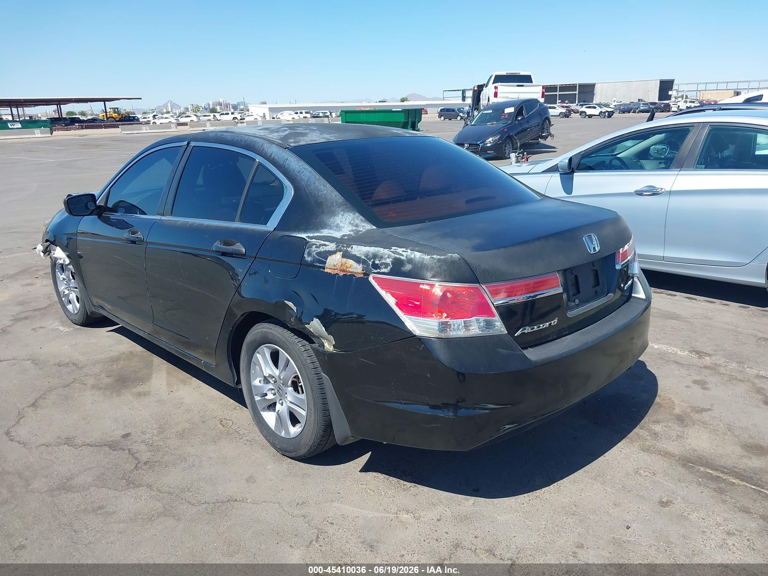2011 Honda Accord 2.4 Se Черный vin: 1HGCP2F68BA074345