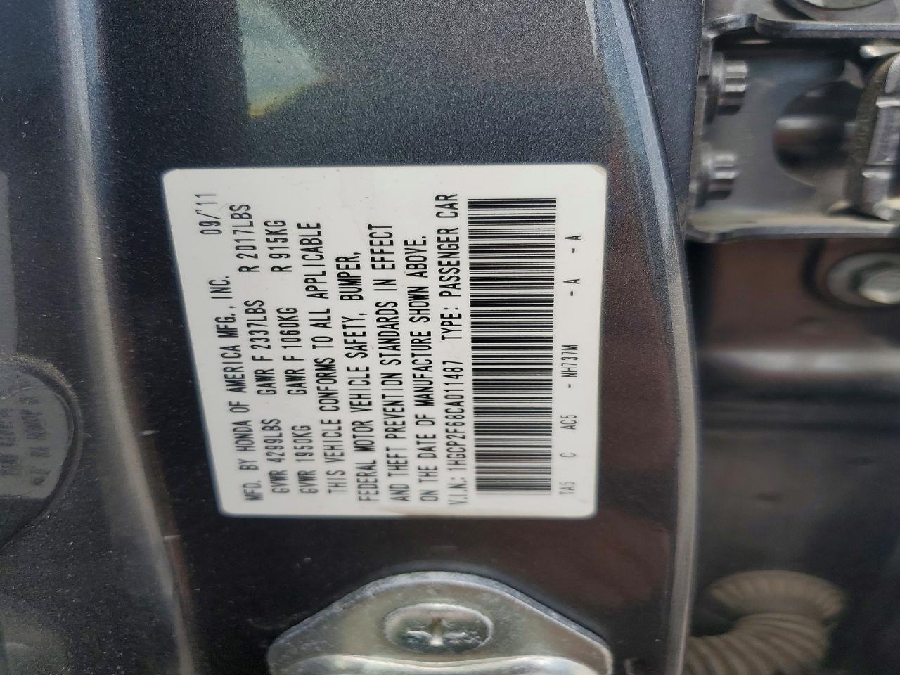 2012 Honda Accord Se Gray vin: 1HGCP2F68CA011487