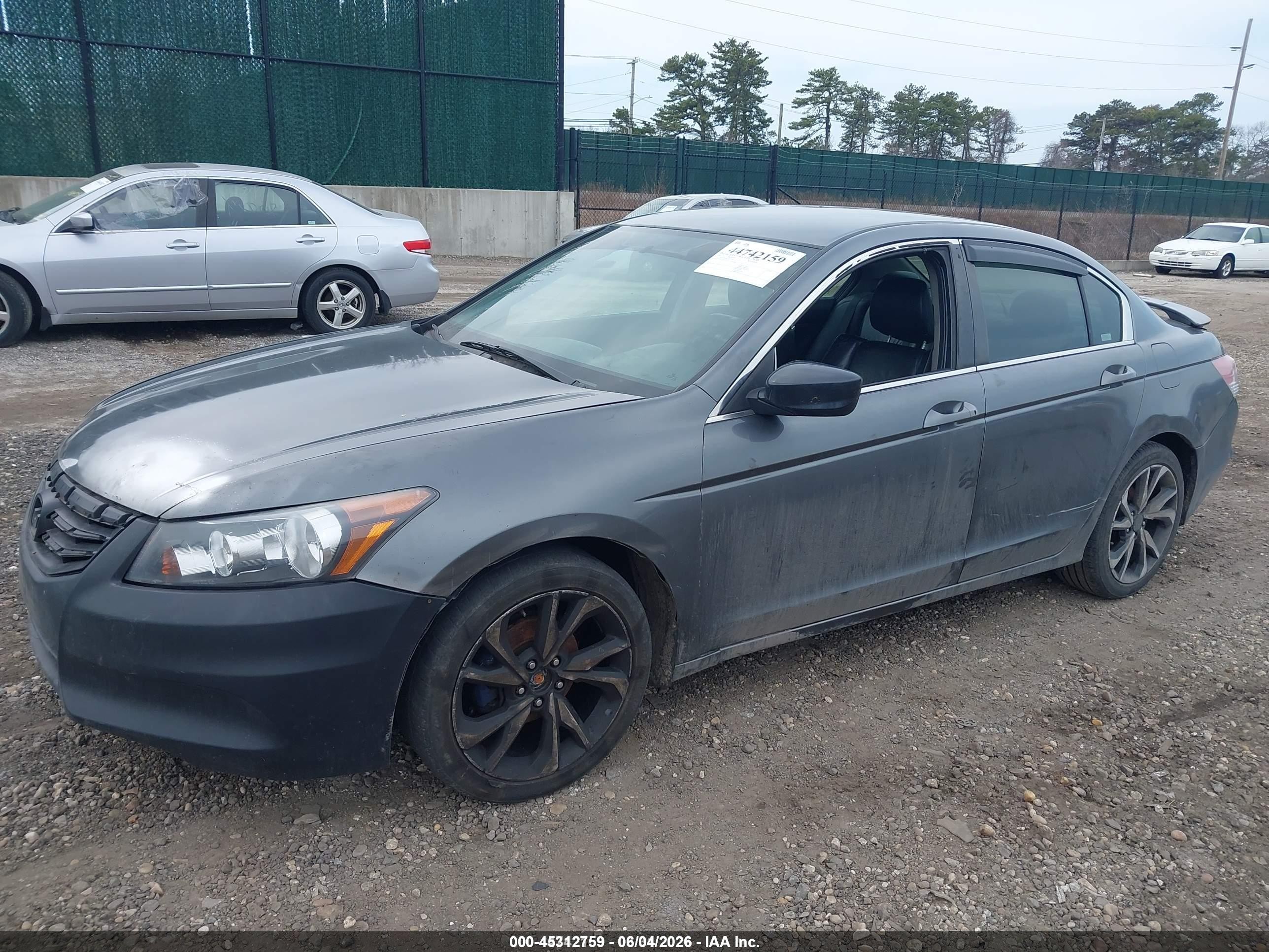 2012 Honda Accord 2.4 Se Gray vin: 1HGCP2F68CA022330