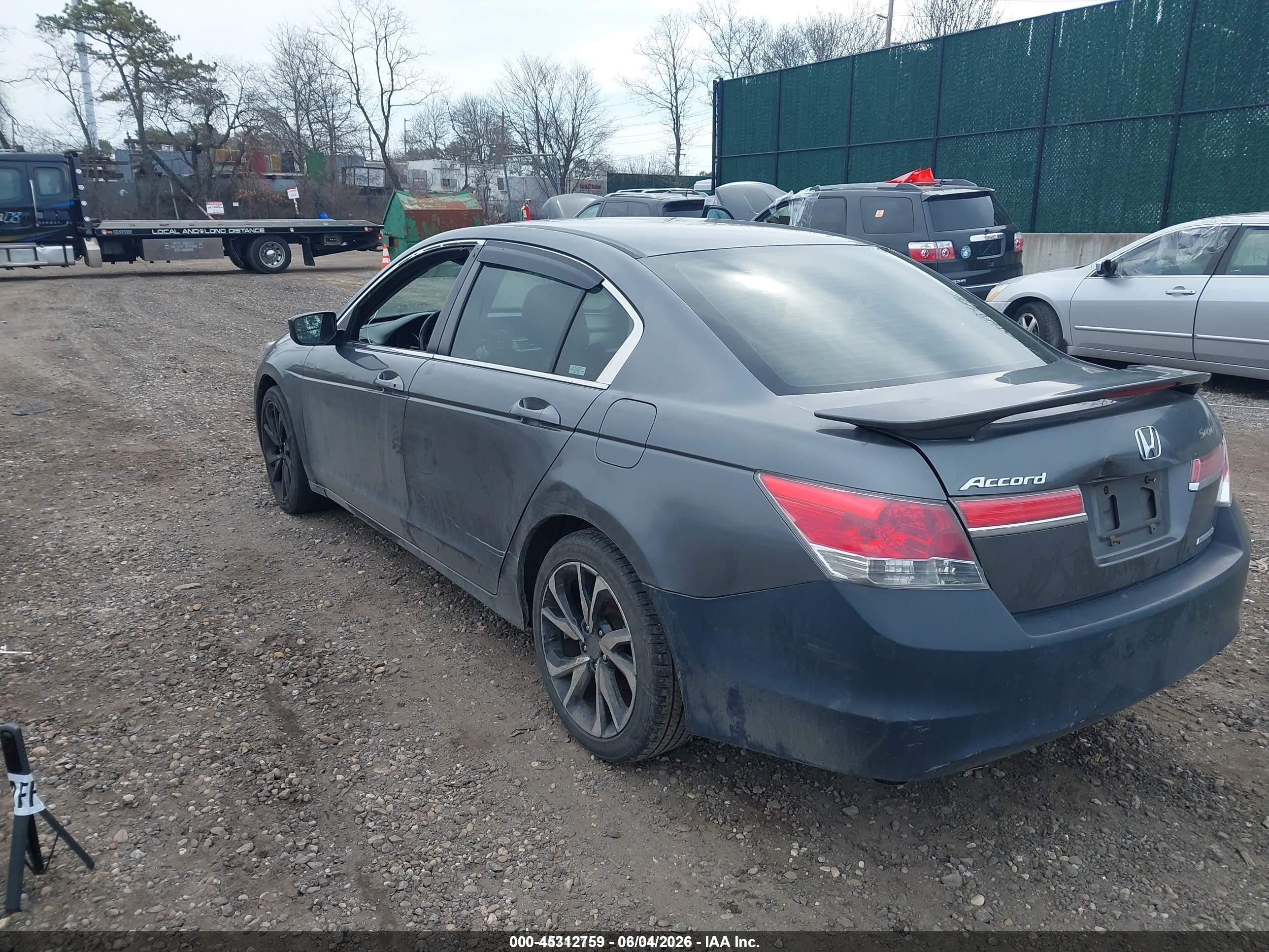 2012 Honda Accord 2.4 Se Gray vin: 1HGCP2F68CA022330