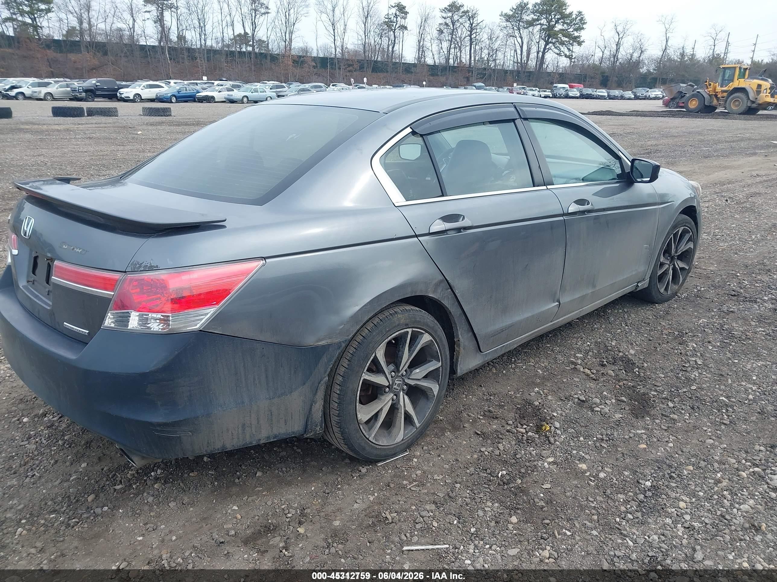 2012 Honda Accord 2.4 Se Gray vin: 1HGCP2F68CA022330