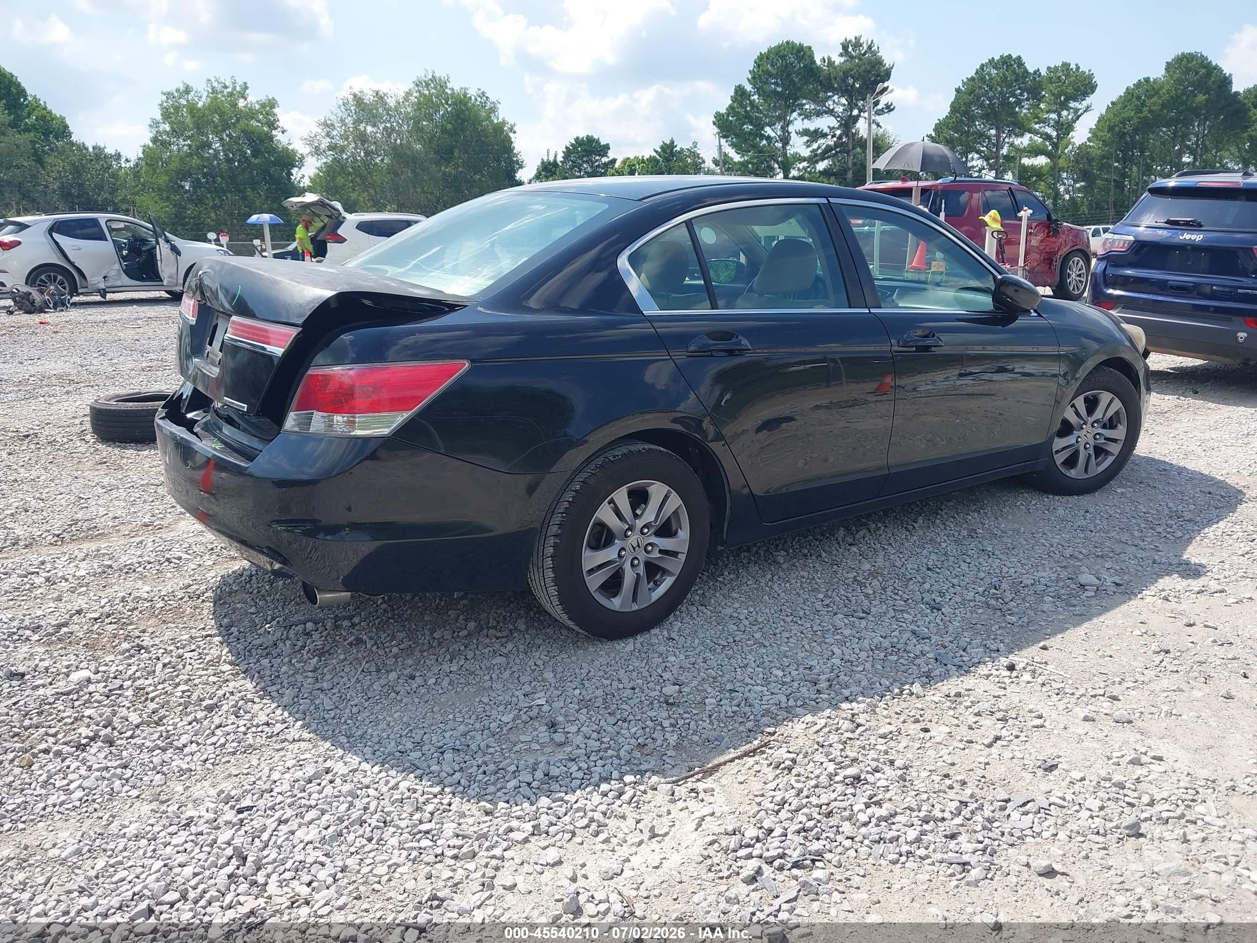 2012 Honda Accord 2.4 Se Black vin: 1HGCP2F68CA024580