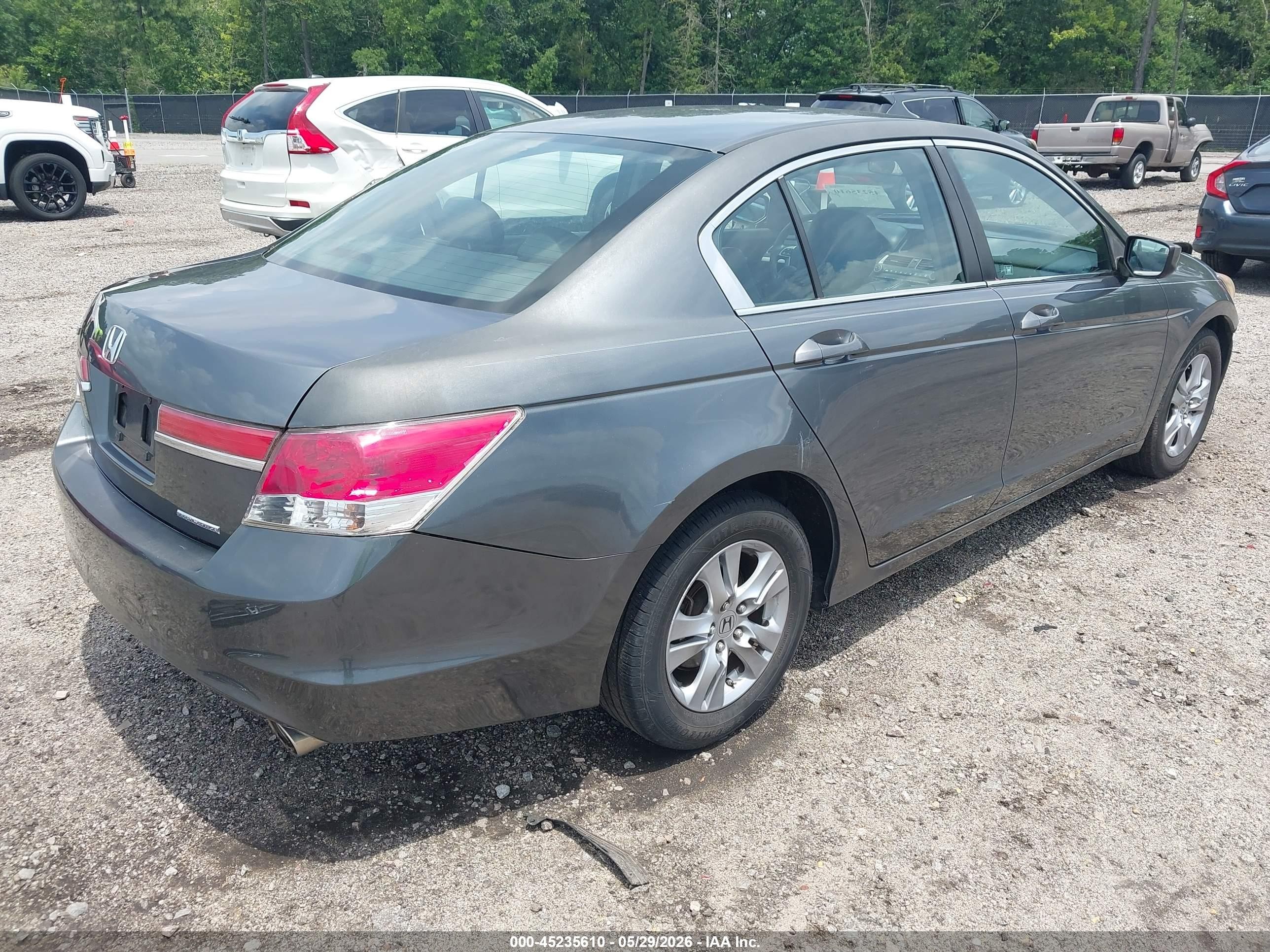 2012 Honda Accord 2.4 Se Gray vin: 1HGCP2F68CA117552