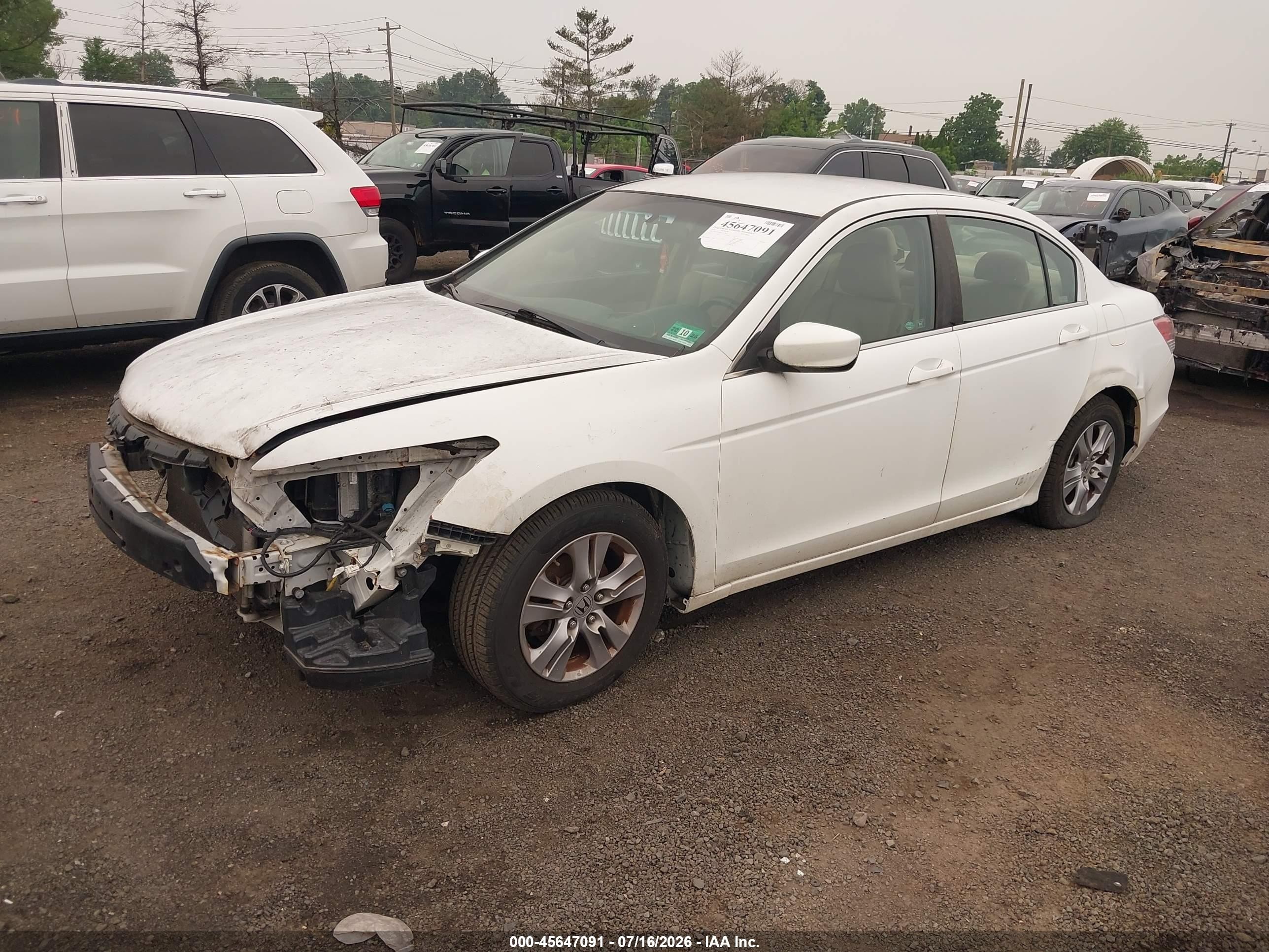 2012 Honda Accord 2.4 Se White vin: 1HGCP2F68CA121214