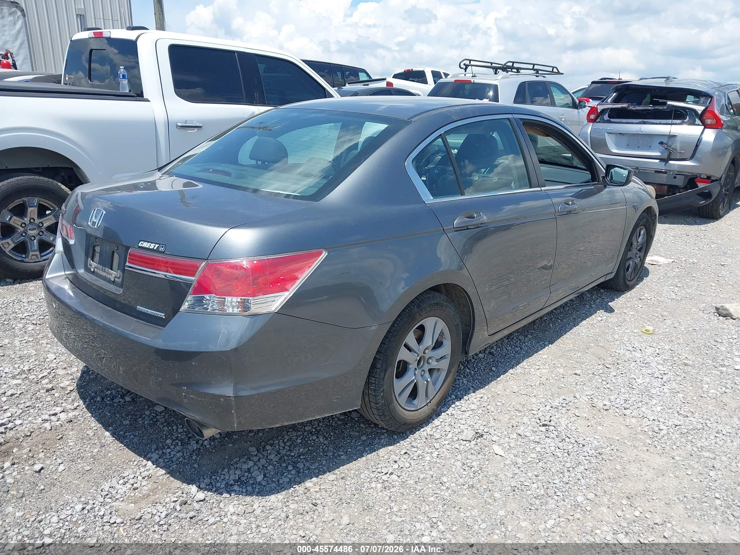 2012 Honda Accord 2.4 Se Gray vin: 1HGCP2F68CA181719