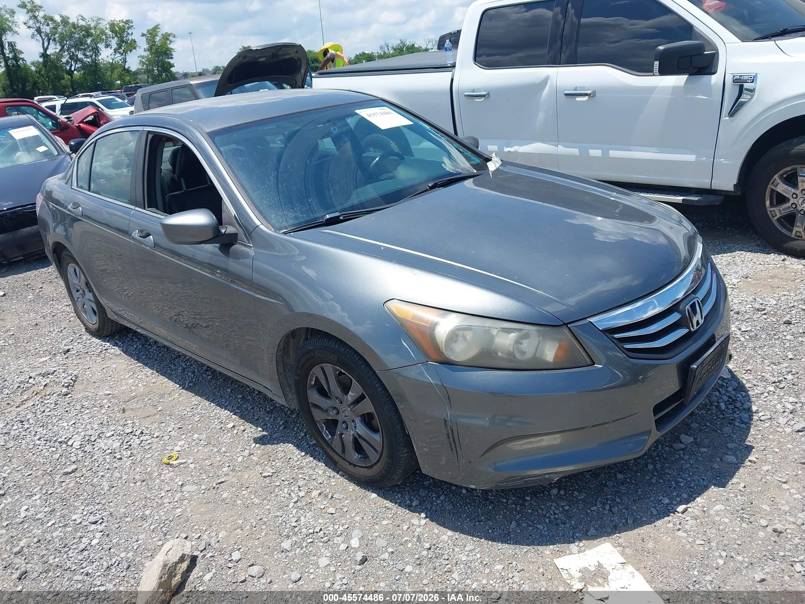 2012 Honda Accord 2.4 Se Gray vin: 1HGCP2F68CA181719