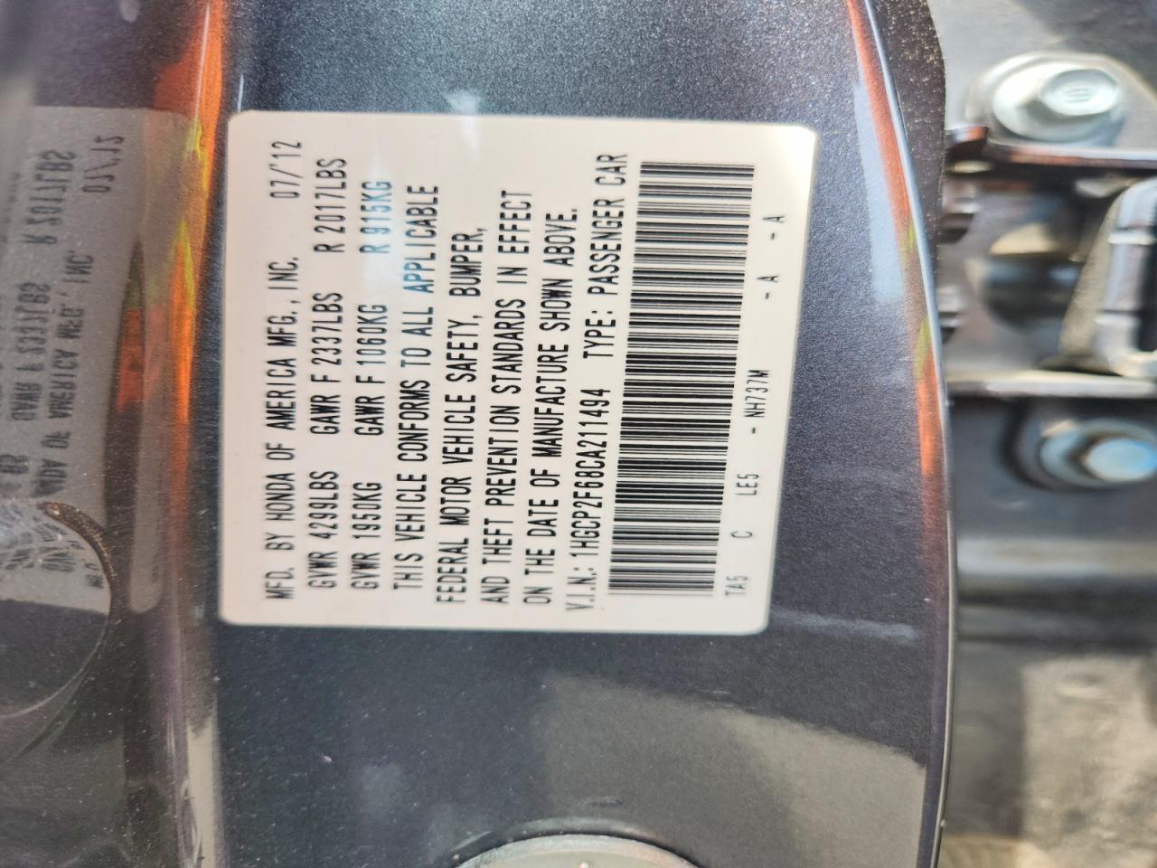 2012 Honda Accord Se Silver vin: 1HGCP2F68CA211494