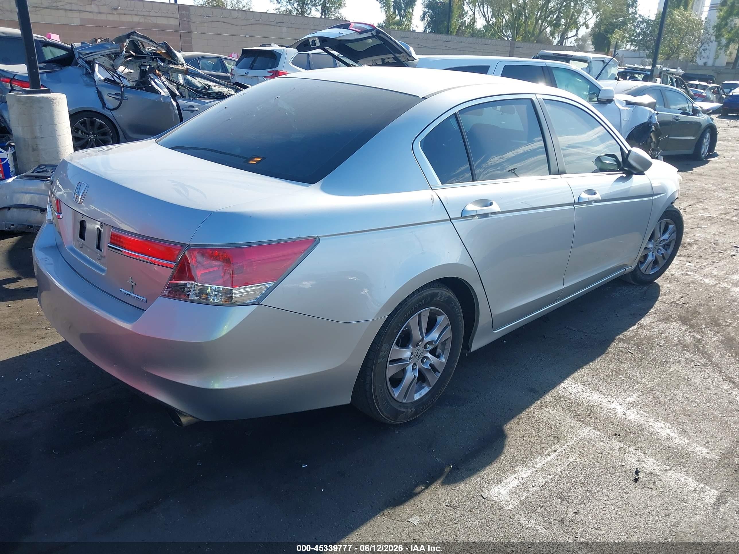 2012 Honda Accord 2.4 Se Silver vin: 1HGCP2F68CA228277