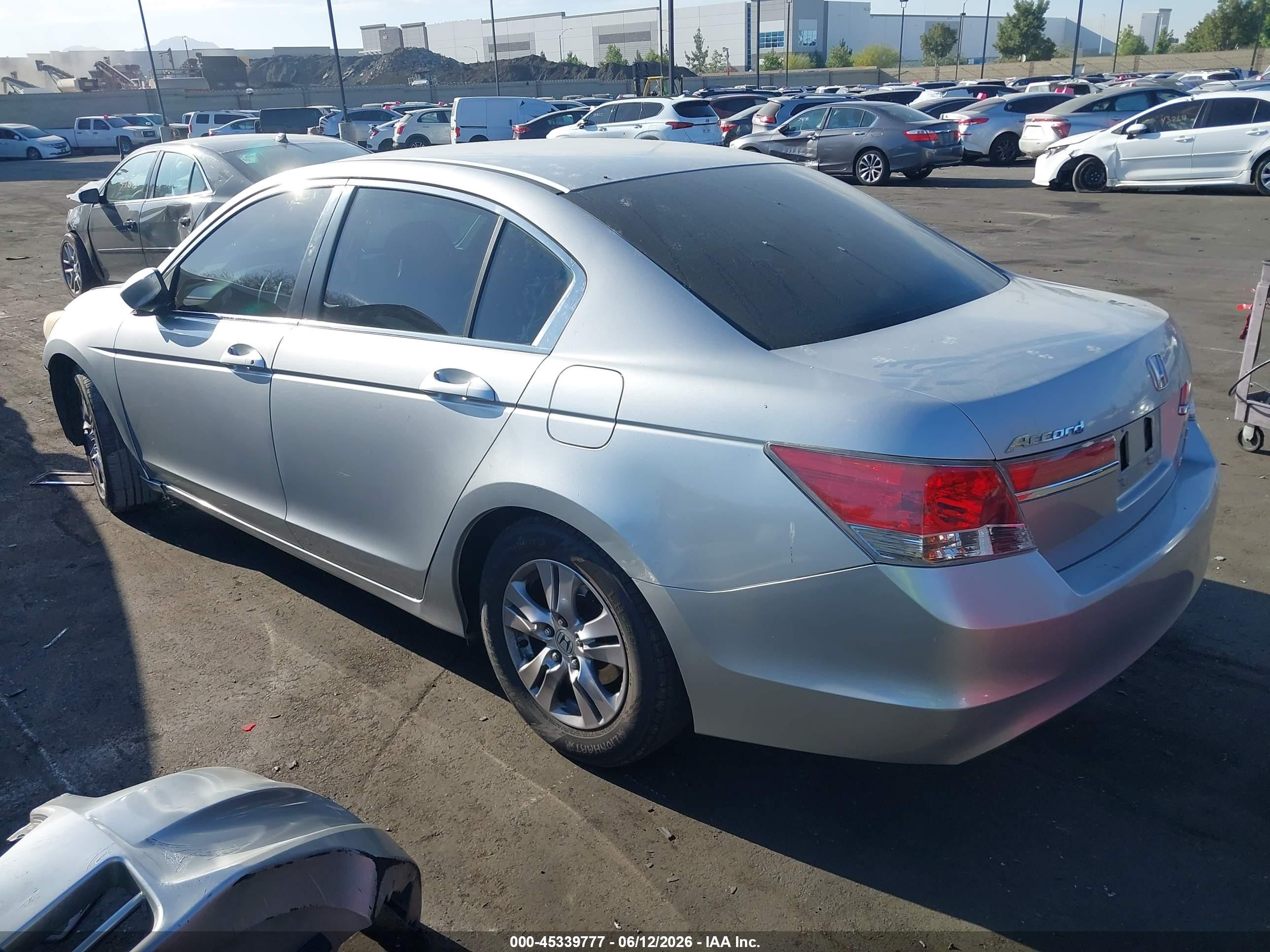 2012 Honda Accord 2.4 Se Silver vin: 1HGCP2F68CA228277