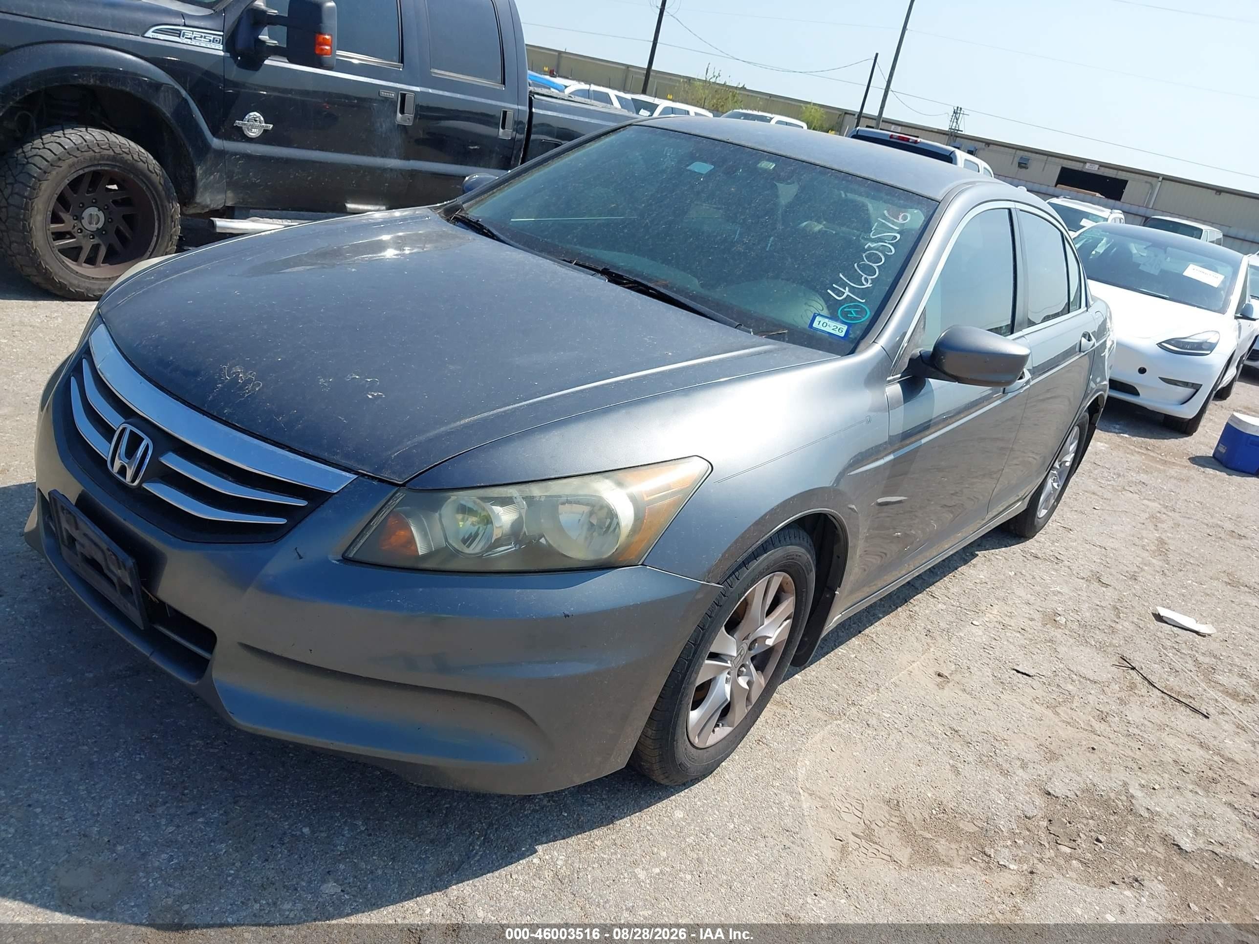 2012 Honda Accord 2.4 Se Gray vin: 1HGCP2F68CA235035