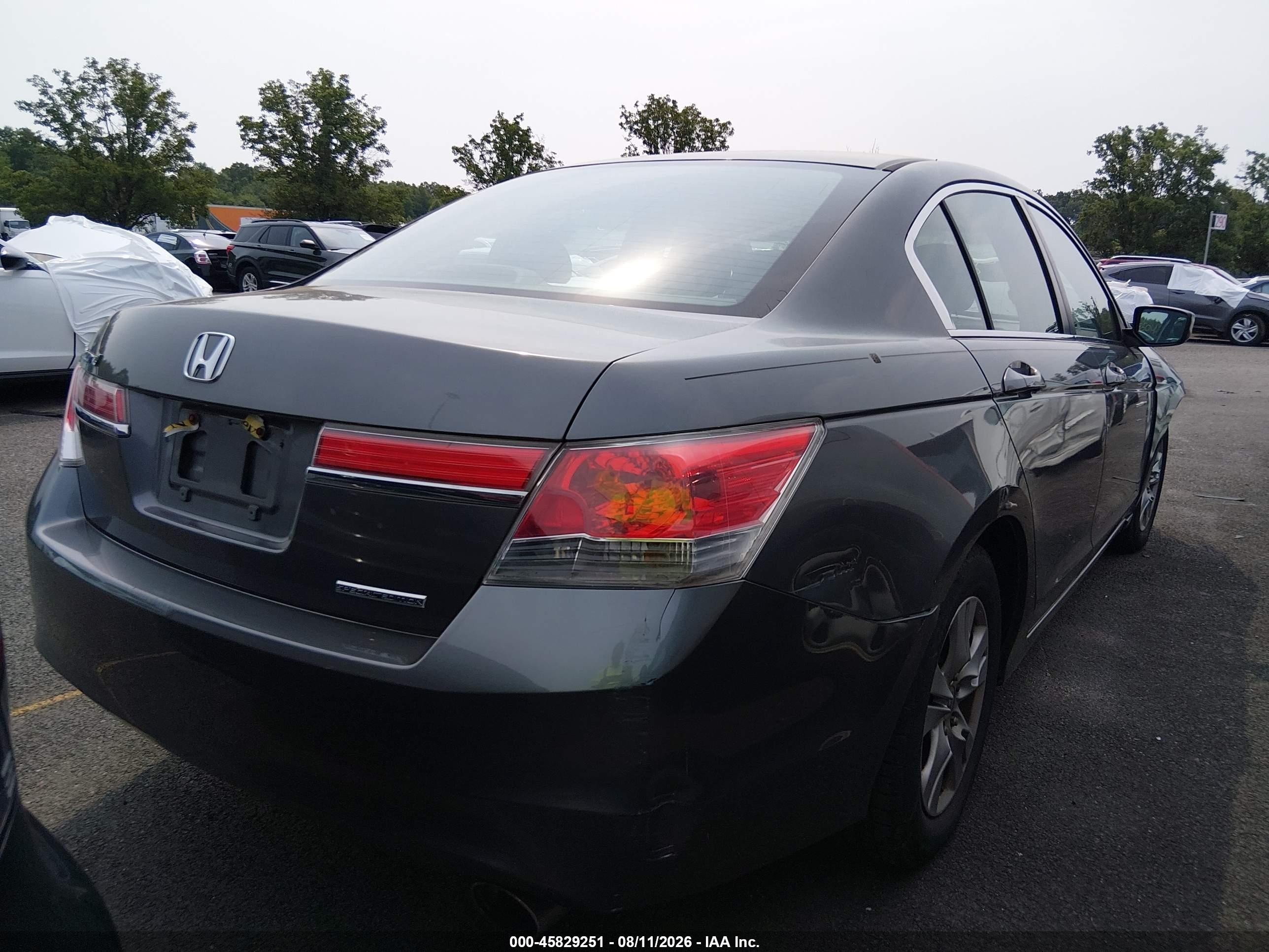 2012 Honda Accord 2.4 Se Gray vin: 1HGCP2F68CA241143