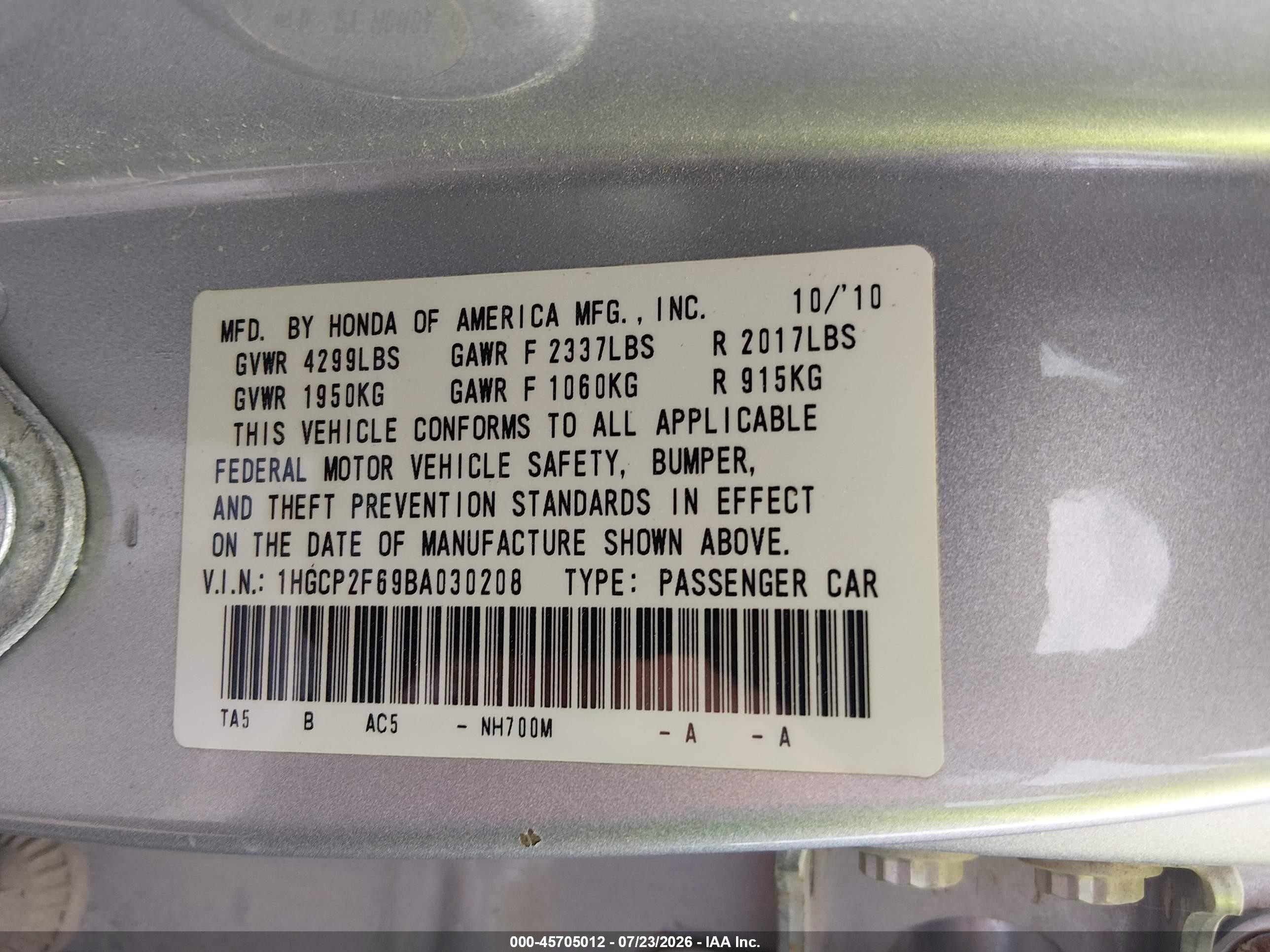 2011 Honda Accord 2.4 Se Silver vin: 1HGCP2F69BA030208