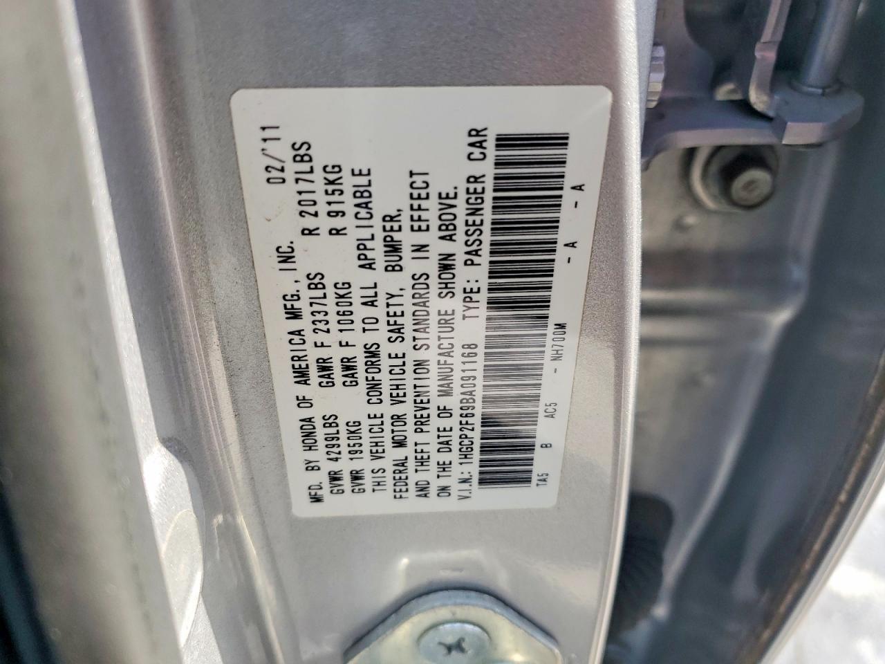 2011 Honda Accord Se Silver vin: 1HGCP2F69BA091168