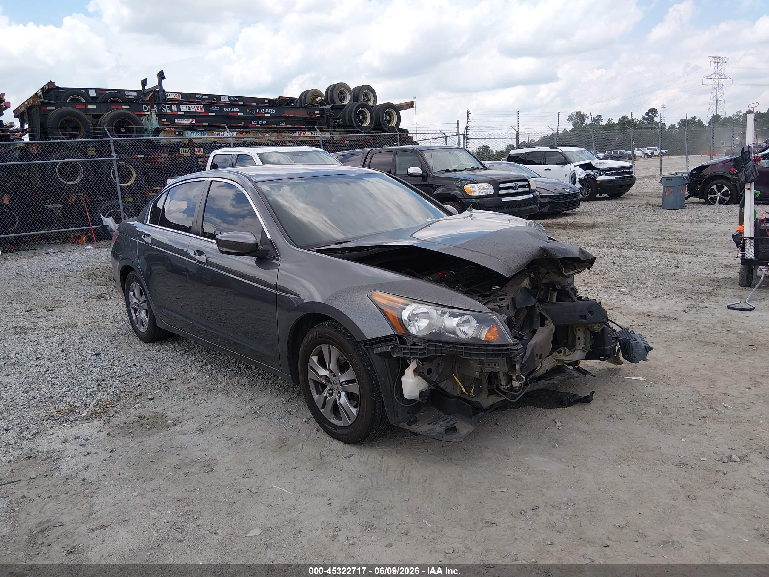 2012 Honda Accord 2.4 Se Серый vin: 1HGCP2F69CA034714
