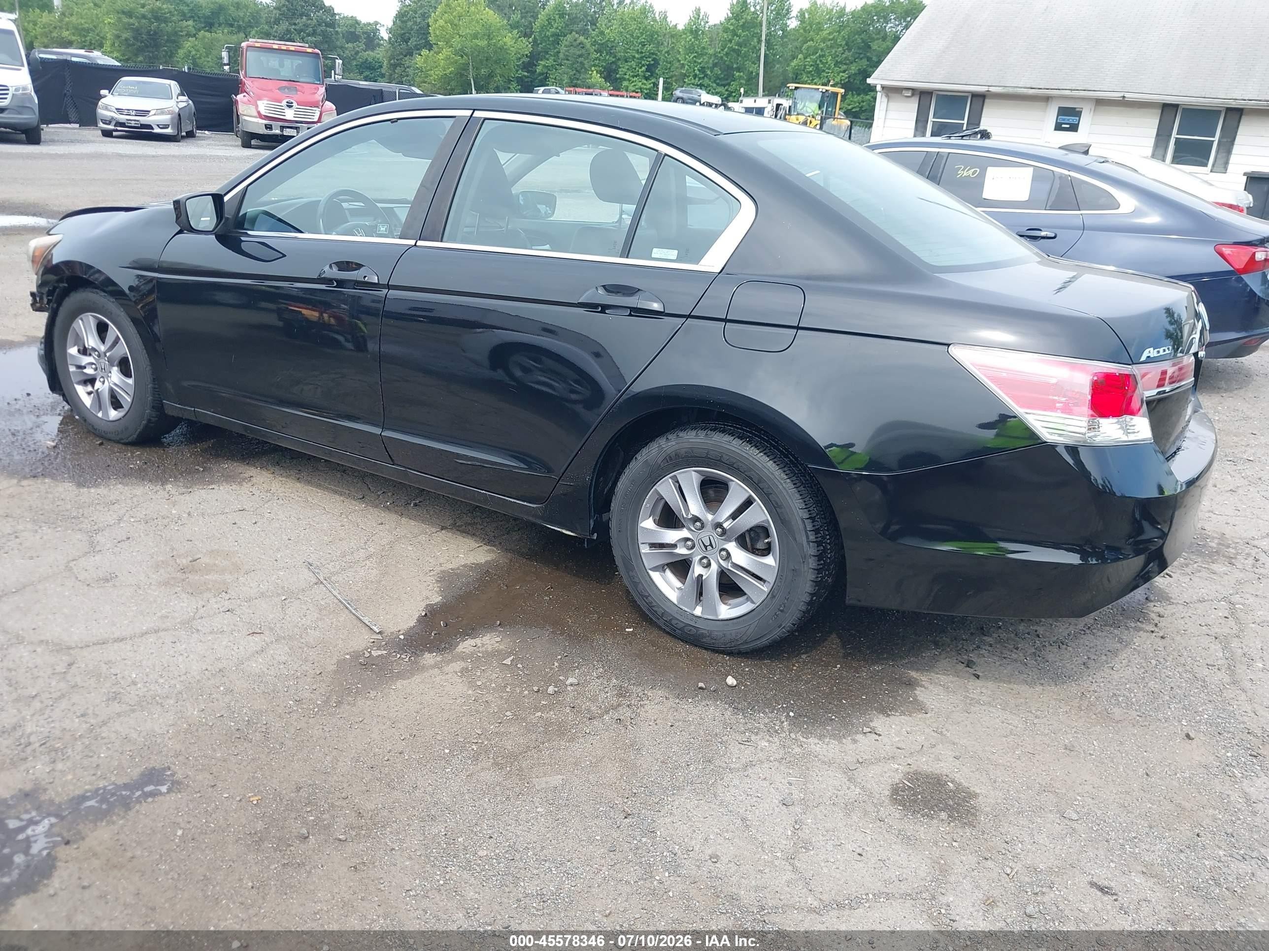 2012 Honda Accord 2.4 Se Black vin: 1HGCP2F69CA067003
