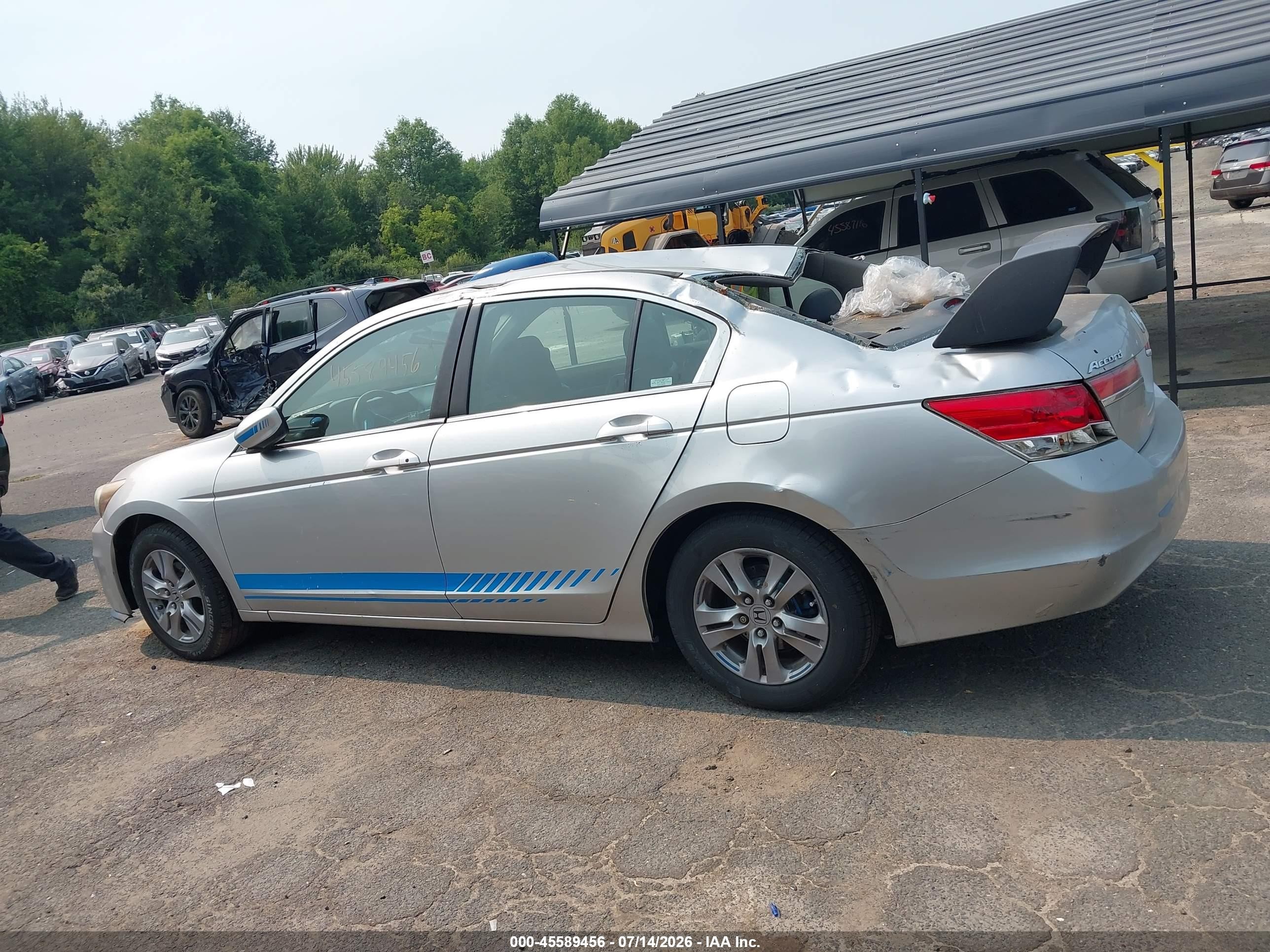 2012 Honda Accord 2.4 Se Silver vin: 1HGCP2F69CA076655