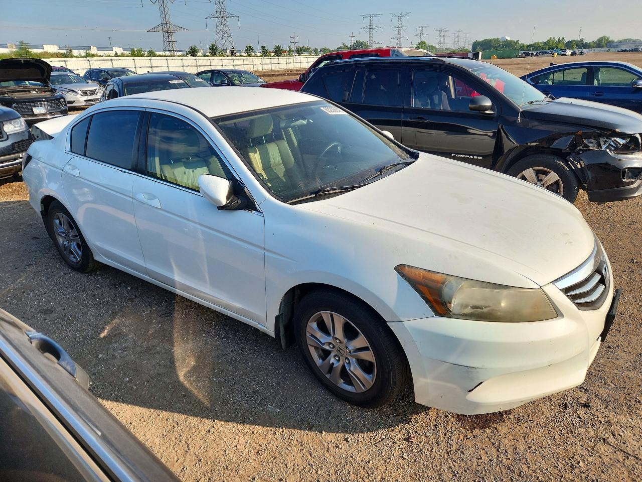 2012 Honda Accord Se White vin: 1HGCP2F69CA096615