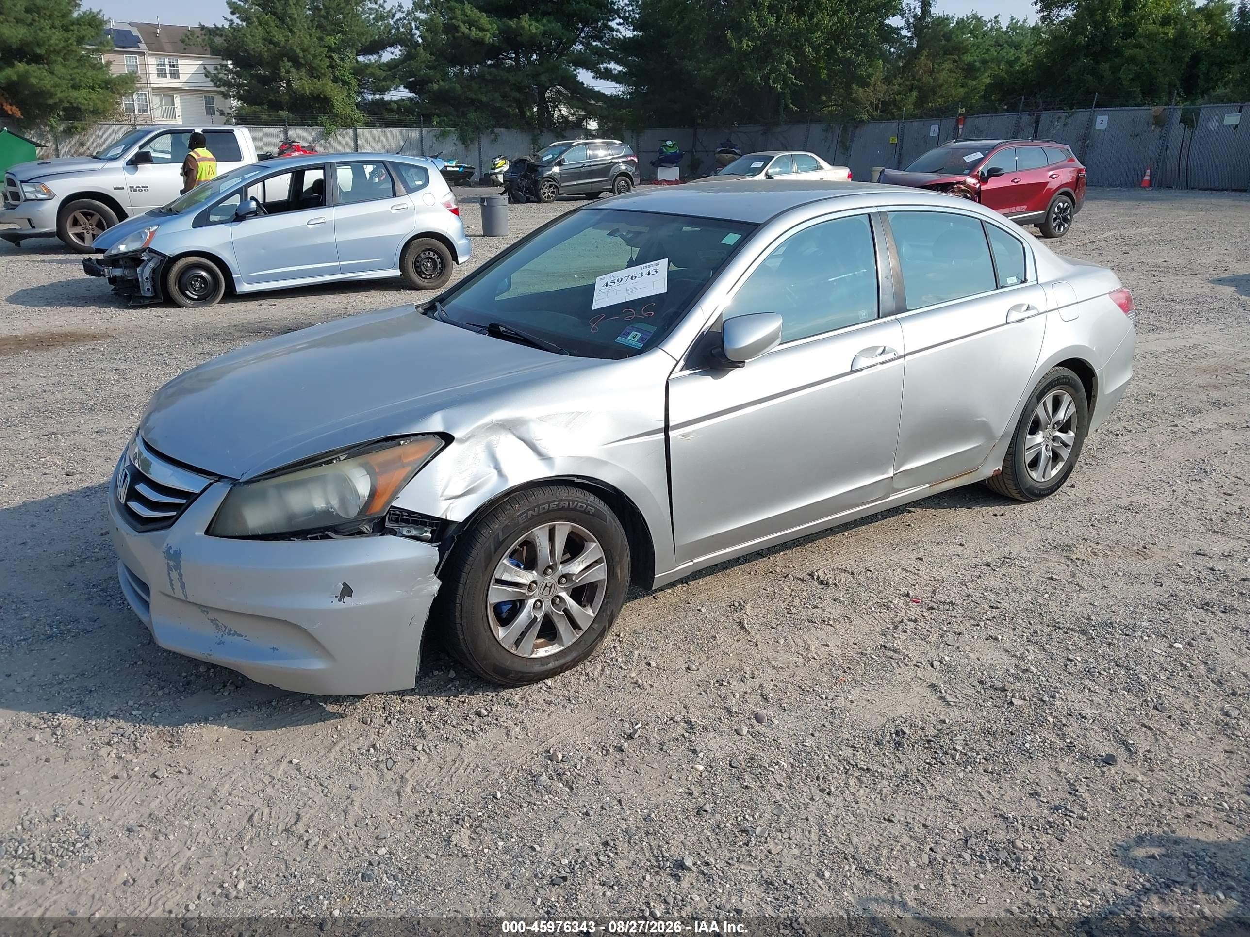 2012 Honda Accord 2.4 Se Silver vin: 1HGCP2F69CA158370