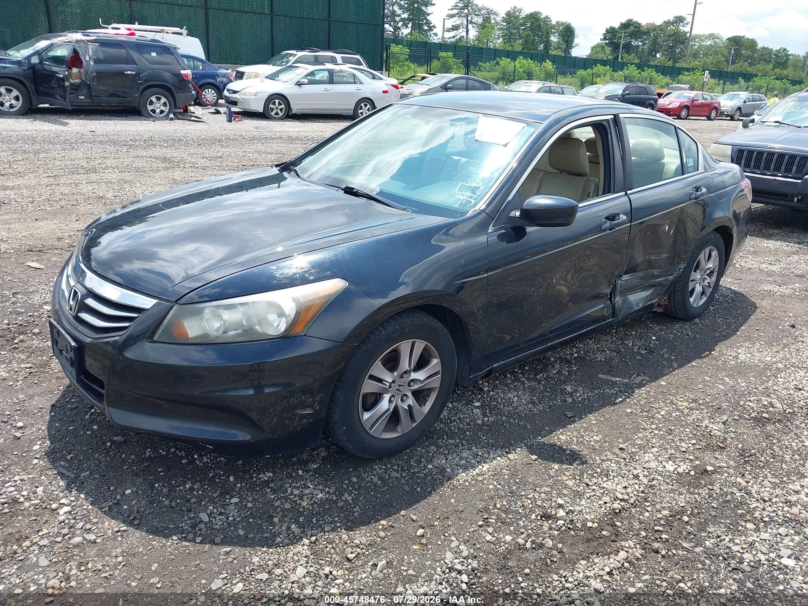 2012 Honda Accord 2.4 Se Black vin: 1HGCP2F69CA208345