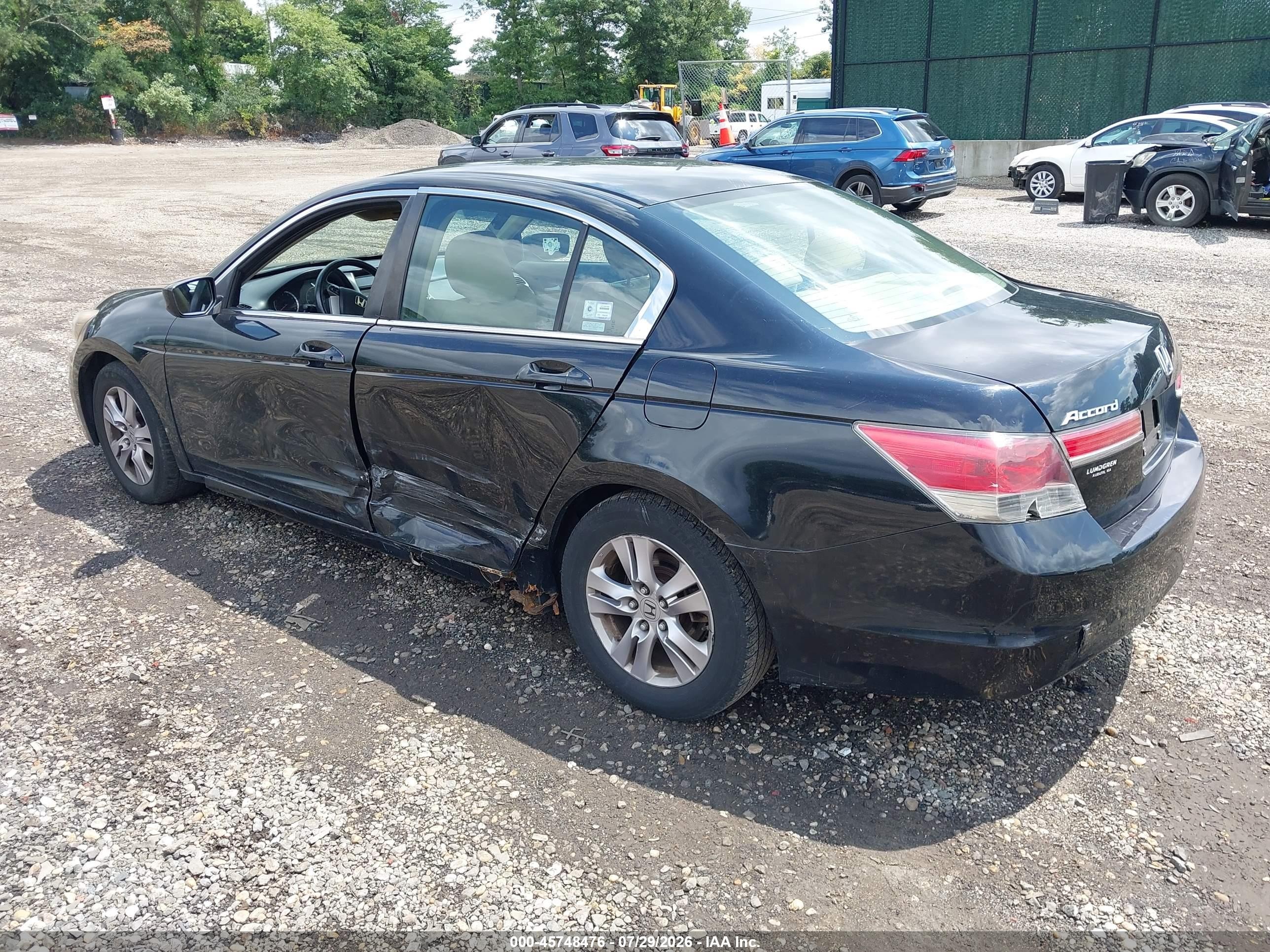 2012 Honda Accord 2.4 Se Black vin: 1HGCP2F69CA208345