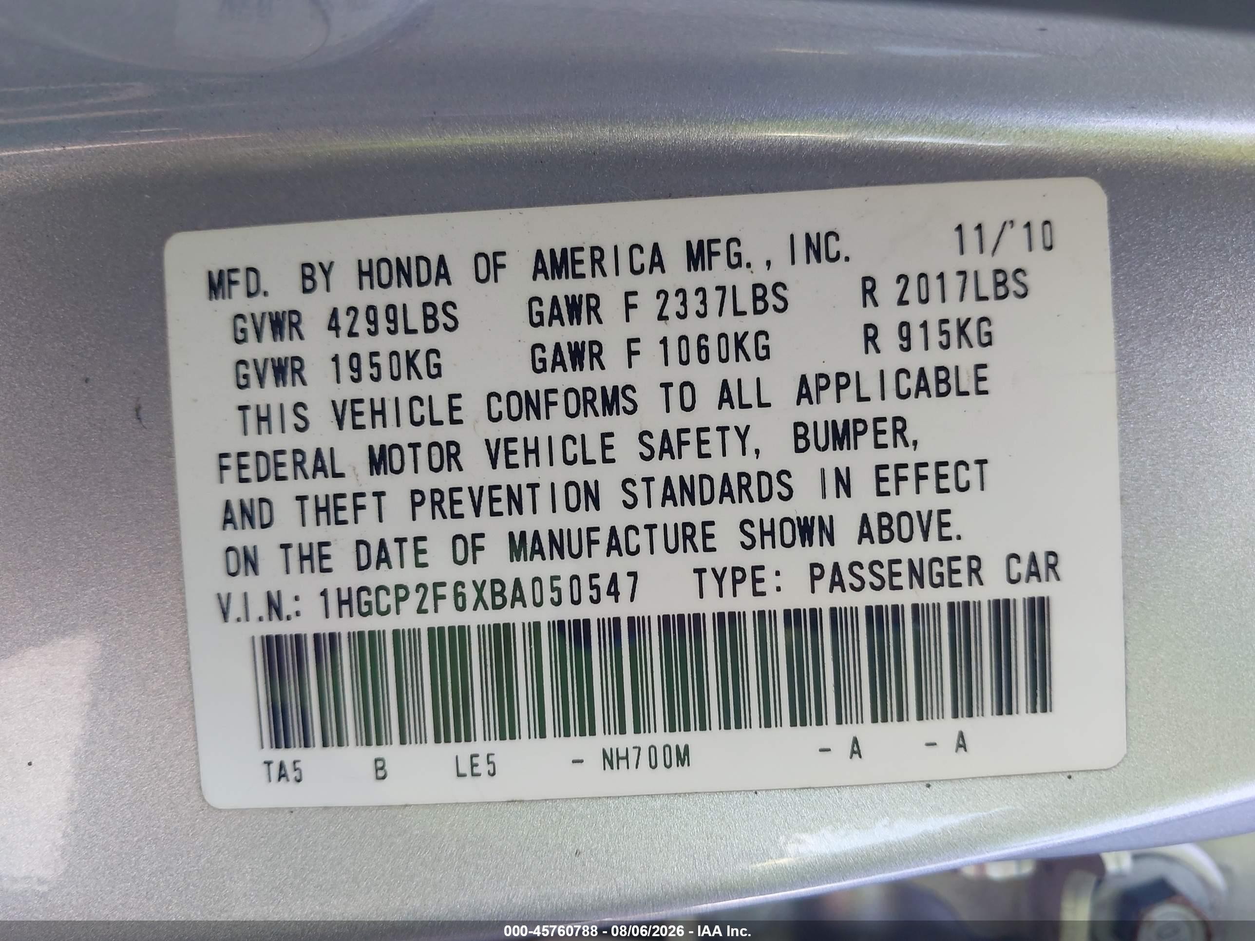 2011 Honda Accord 2.4 Se Silver vin: 1HGCP2F6XBA050547