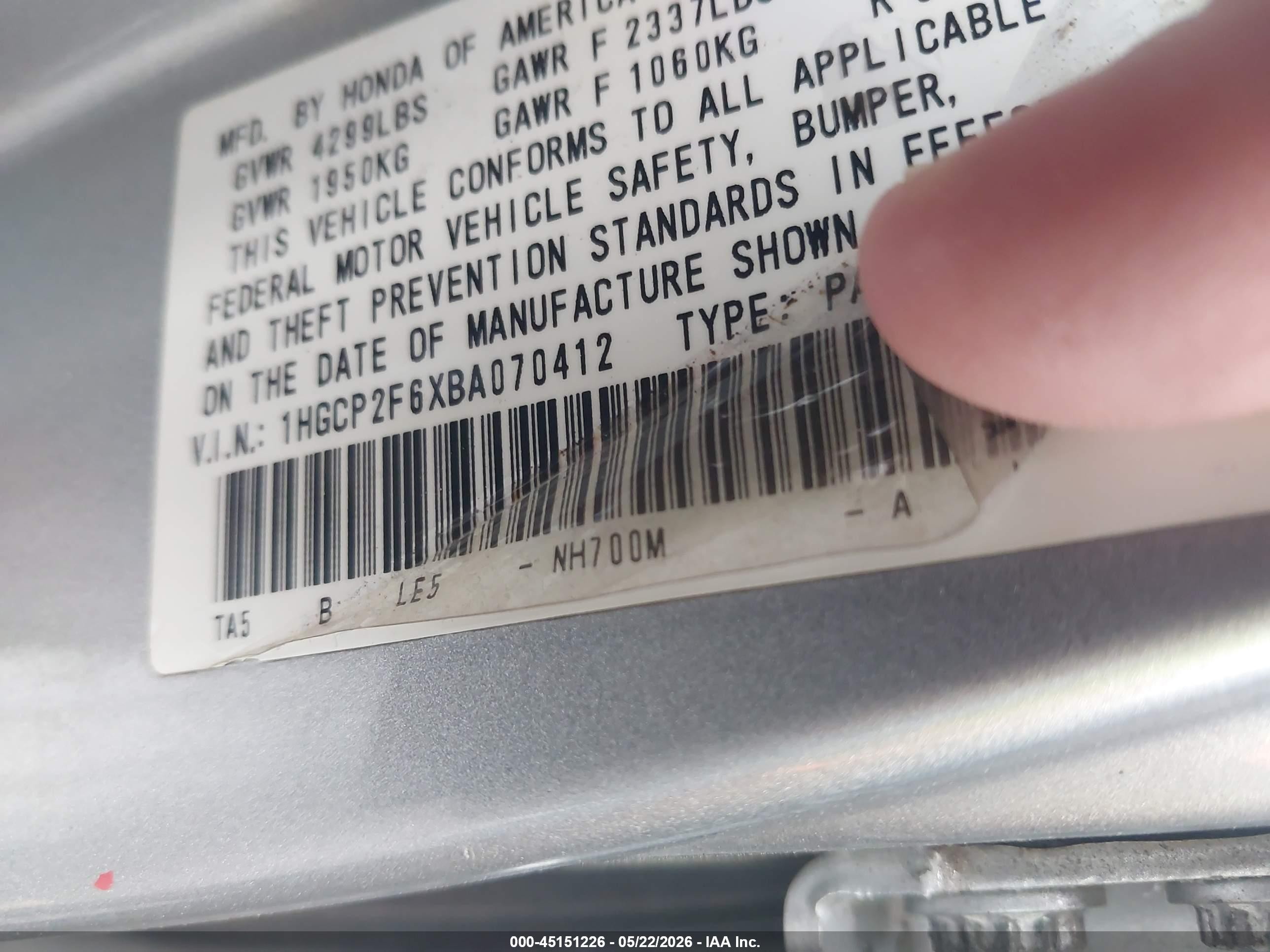 2011 Honda Accord 2.4 Se Silver vin: 1HGCP2F6XBA070412