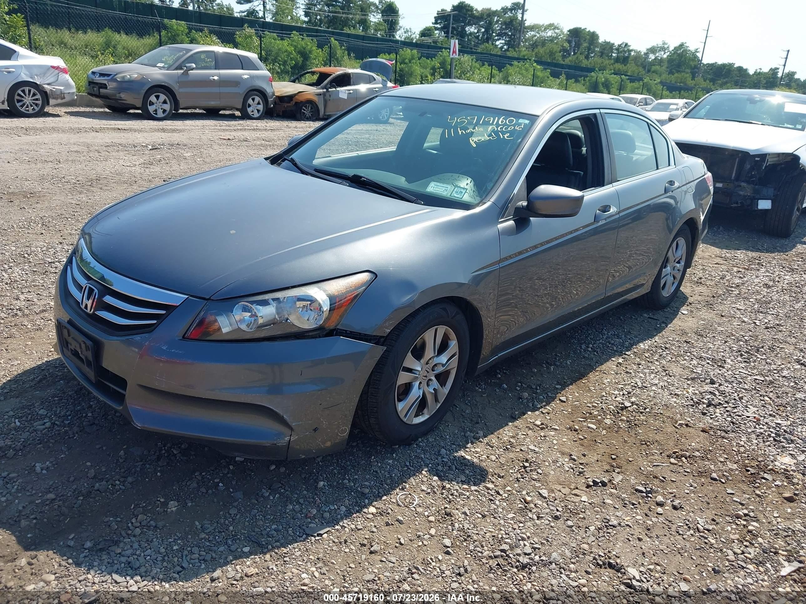 2011 Honda Accord 2.4 Se Серый vin: 1HGCP2F6XBA090336