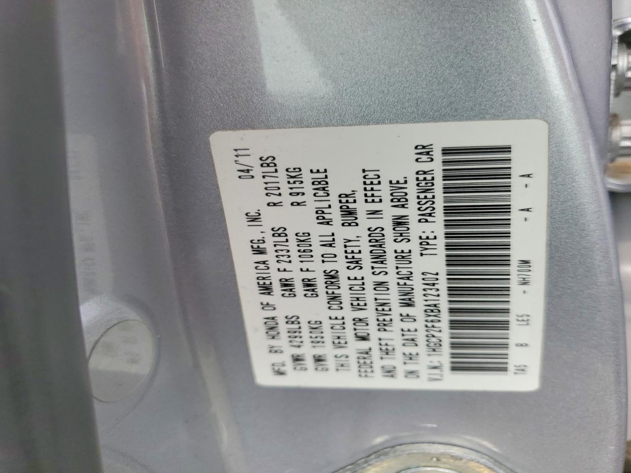 2011 Honda Accord Se Silver vin: 1HGCP2F6XBA123402