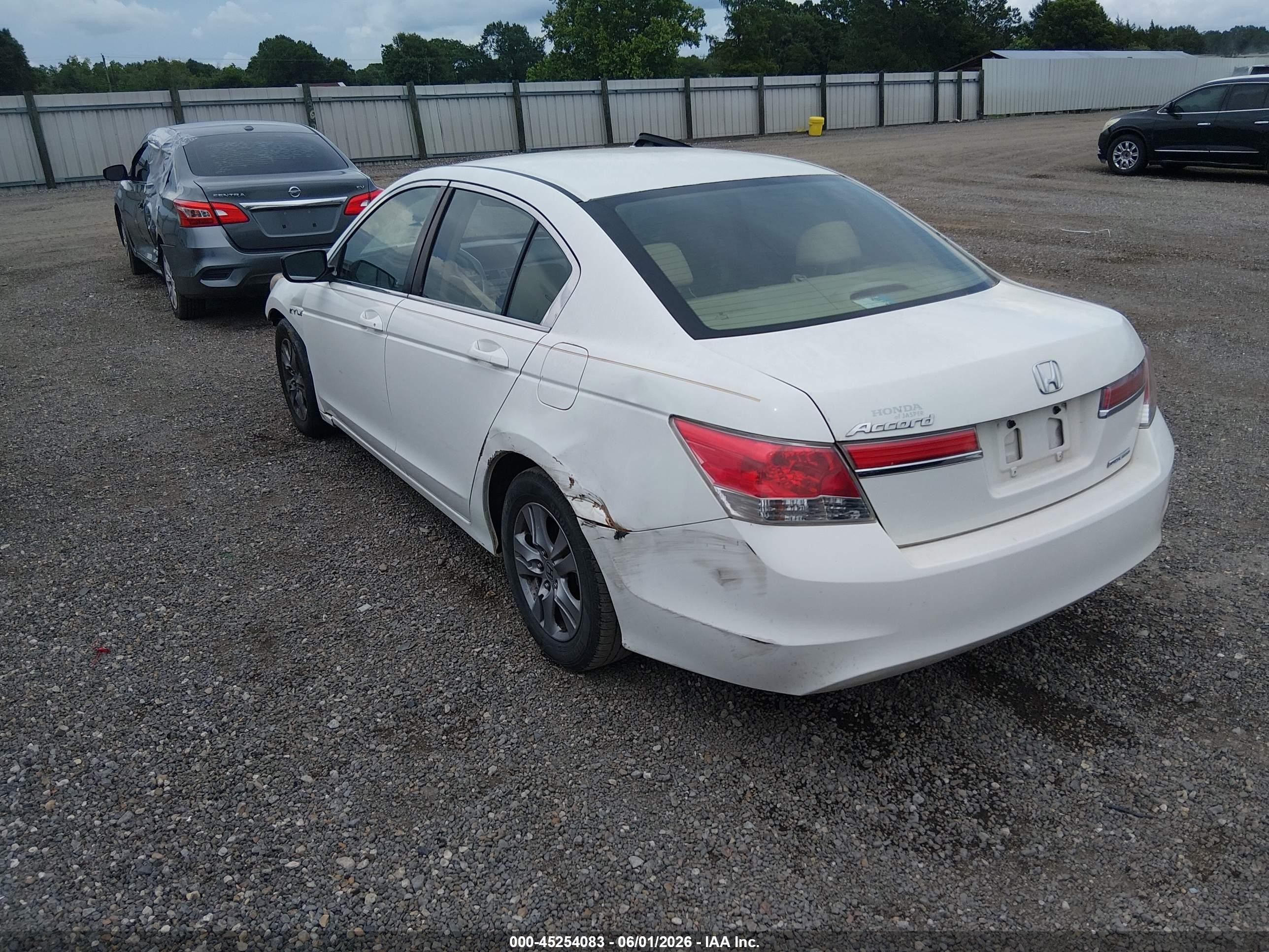 2011 Honda Accord 2.4 Se White vin: 1HGCP2F6XBA125974
