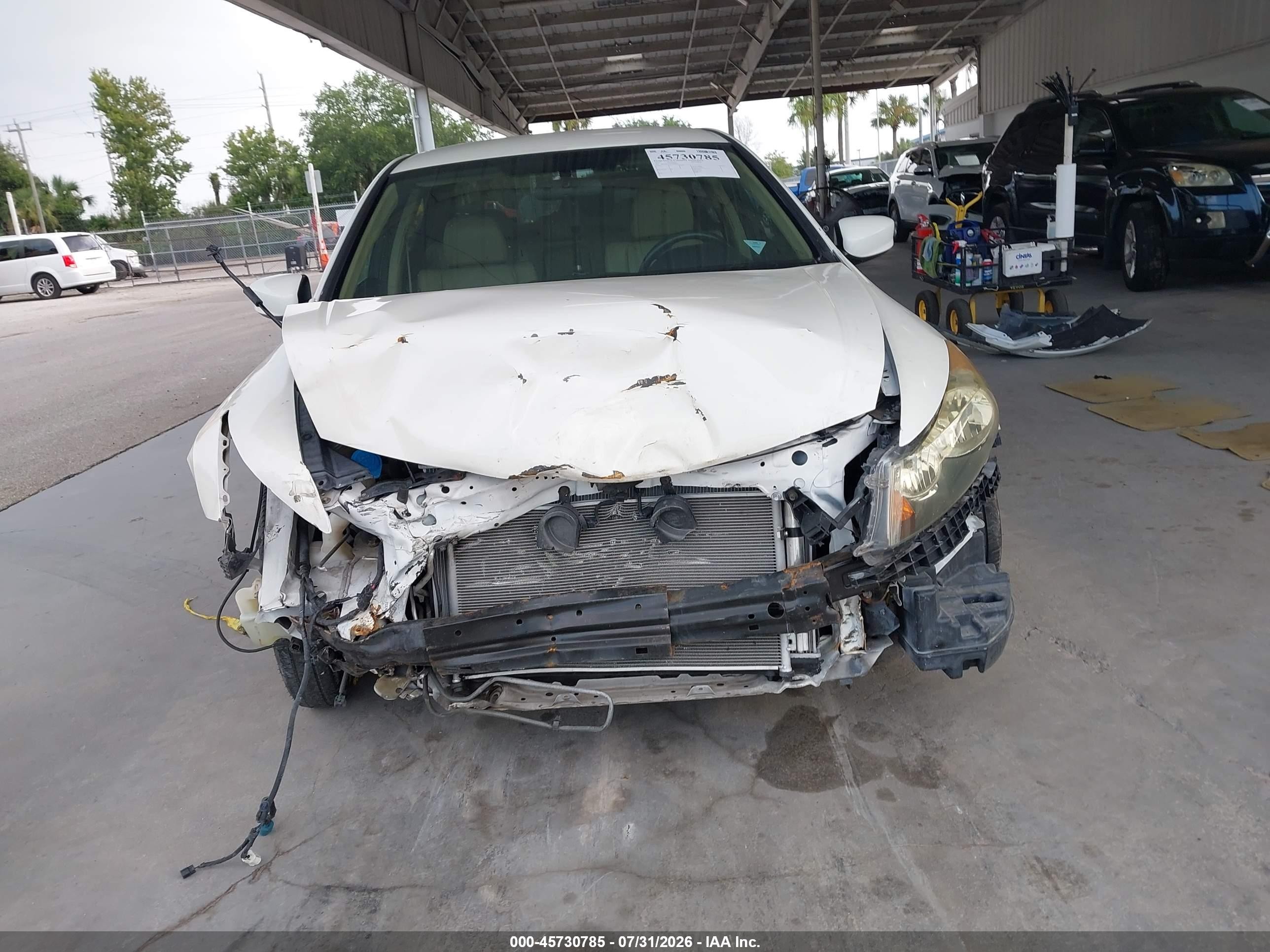 2012 Honda Accord 2.4 Se White vin: 1HGCP2F6XCA008090