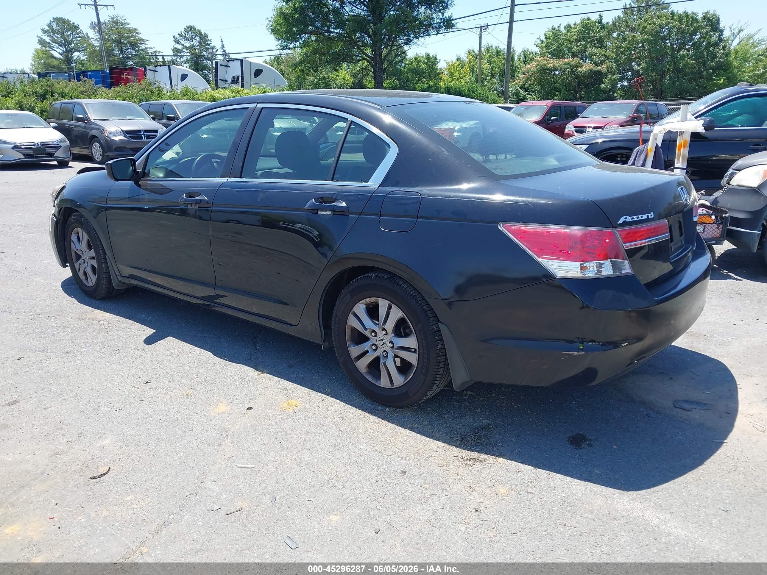 2012 Honda Accord 2.4 Se Black vin: 1HGCP2F6XCA044913