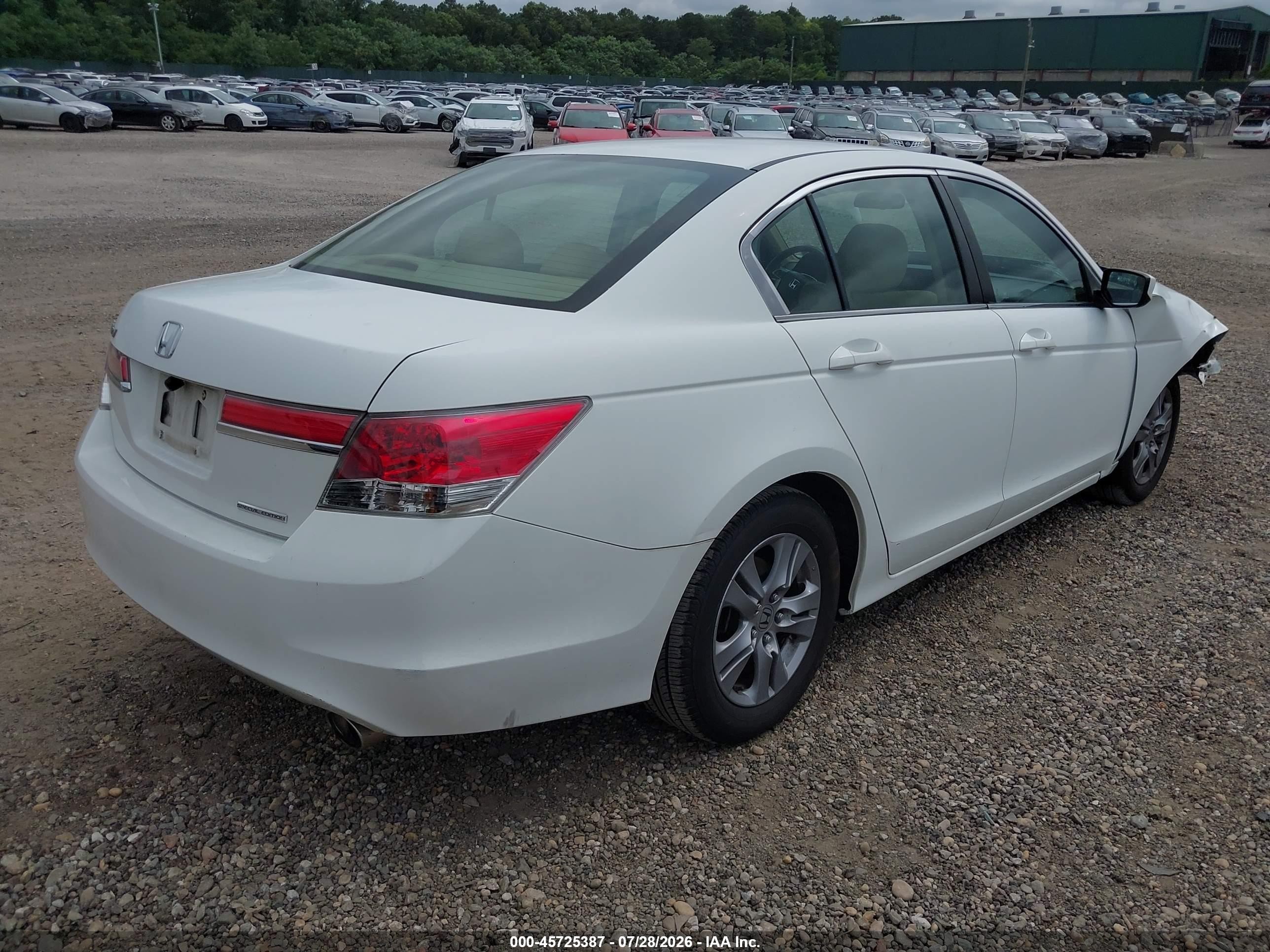 2012 Honda Accord 2.4 Se White vin: 1HGCP2F6XCA078446