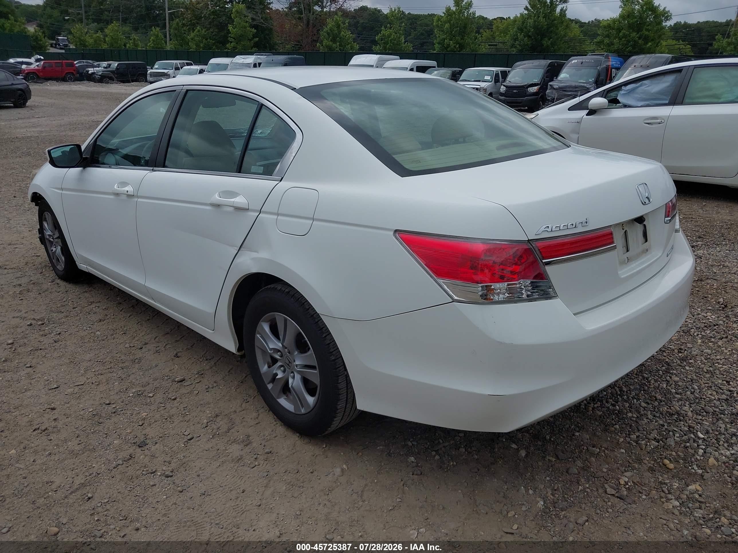 2012 Honda Accord 2.4 Se White vin: 1HGCP2F6XCA078446