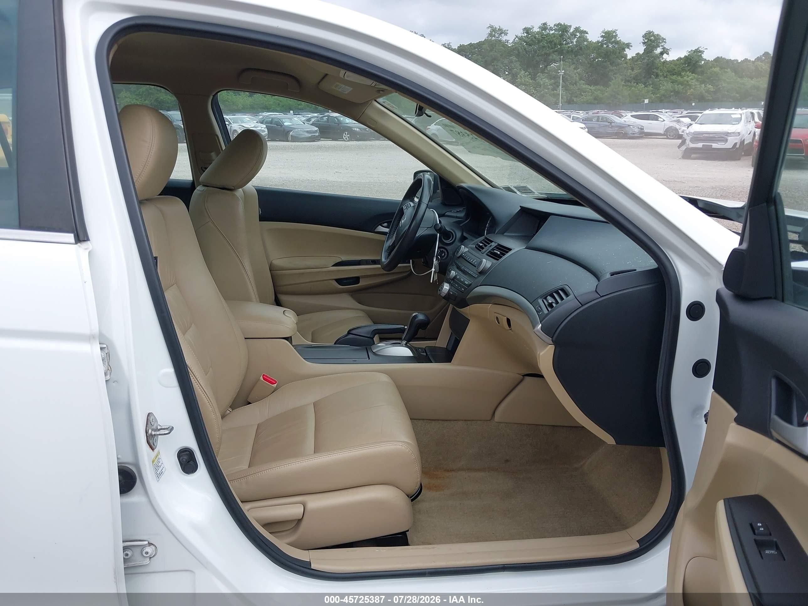 2012 Honda Accord 2.4 Se White vin: 1HGCP2F6XCA078446