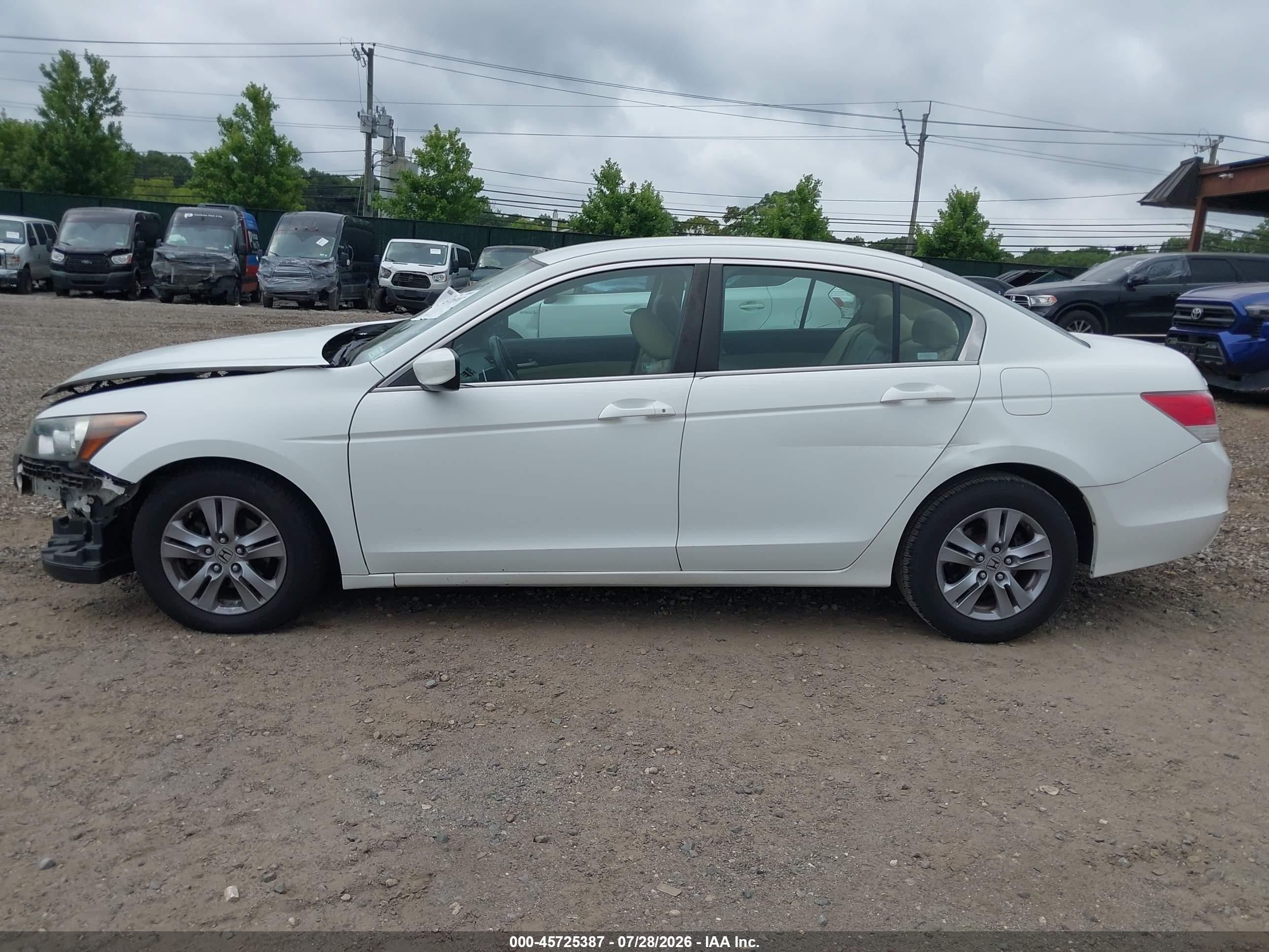 2012 Honda Accord 2.4 Se White vin: 1HGCP2F6XCA078446