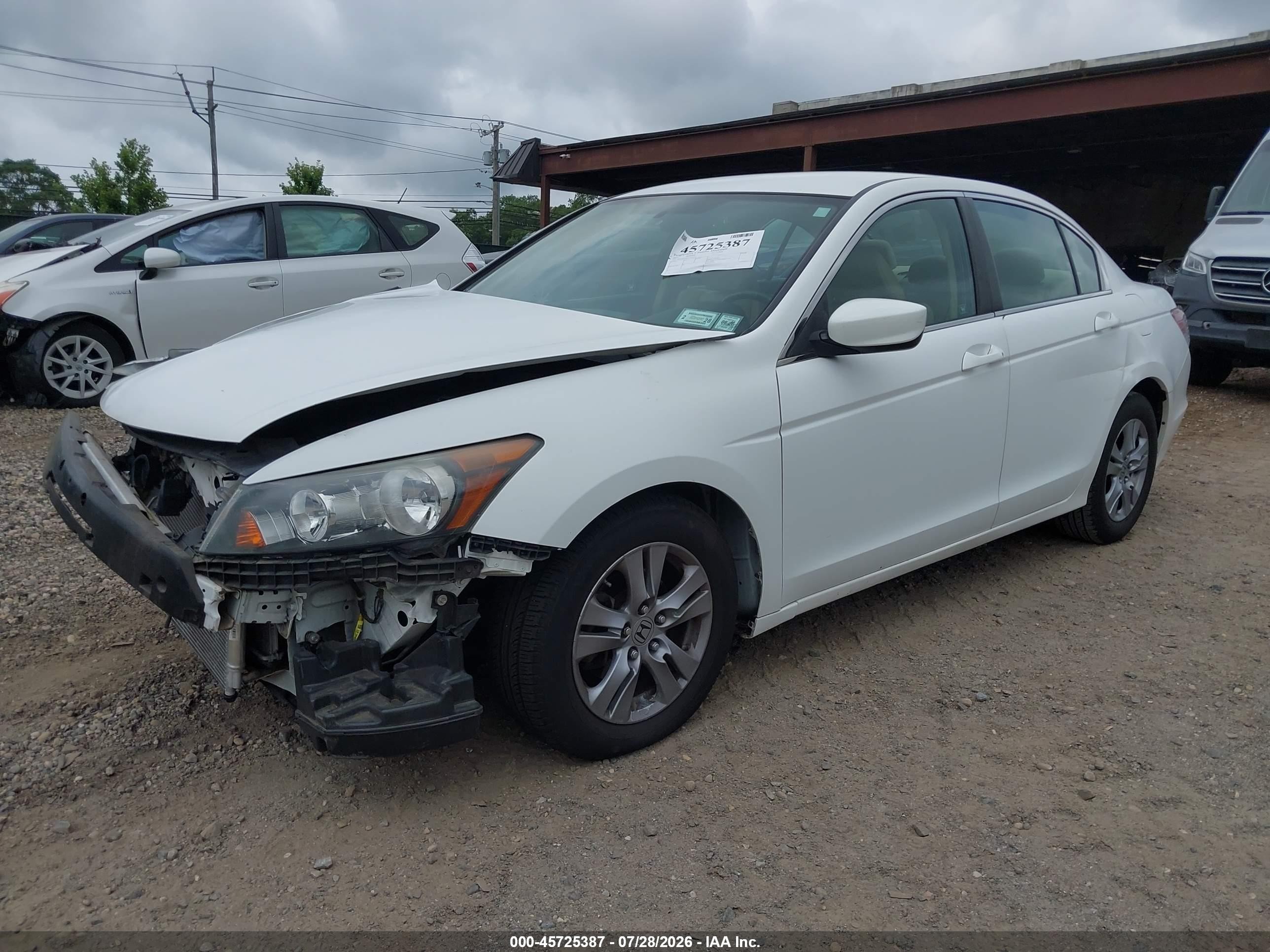 2012 Honda Accord 2.4 Se White vin: 1HGCP2F6XCA078446